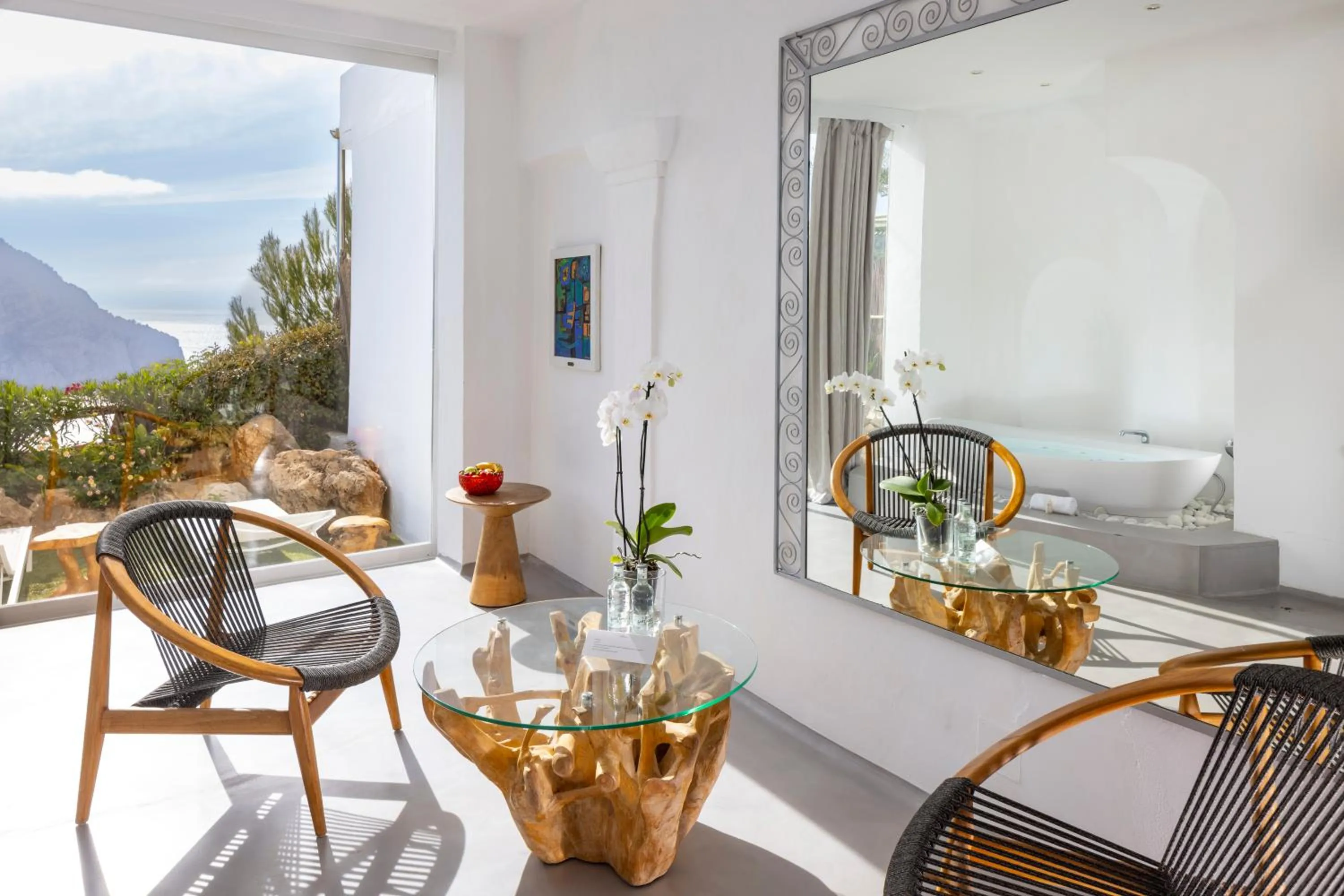 Living room in Hacienda Na Xamena, Ibiza