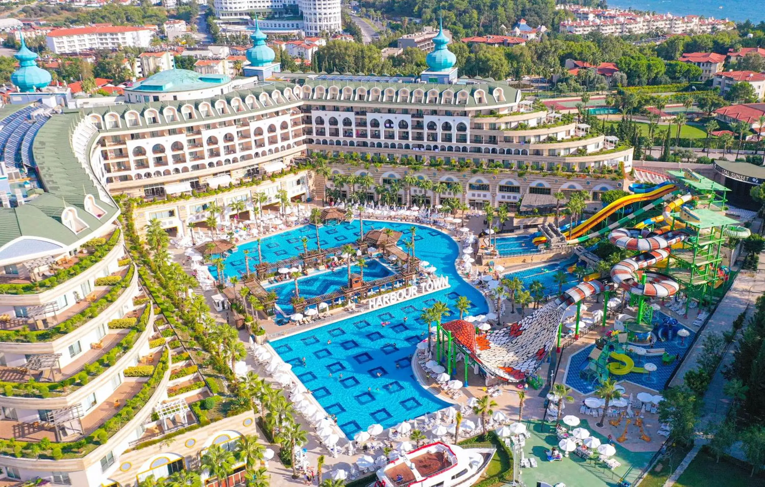 Bird's eye view in Crystal Sunset Luxury Resort & Spa - Ultimate All Inclusive Bird's eye view in Crystal Sunset Luxury Resort & Spa - Ultimate All Inclusive