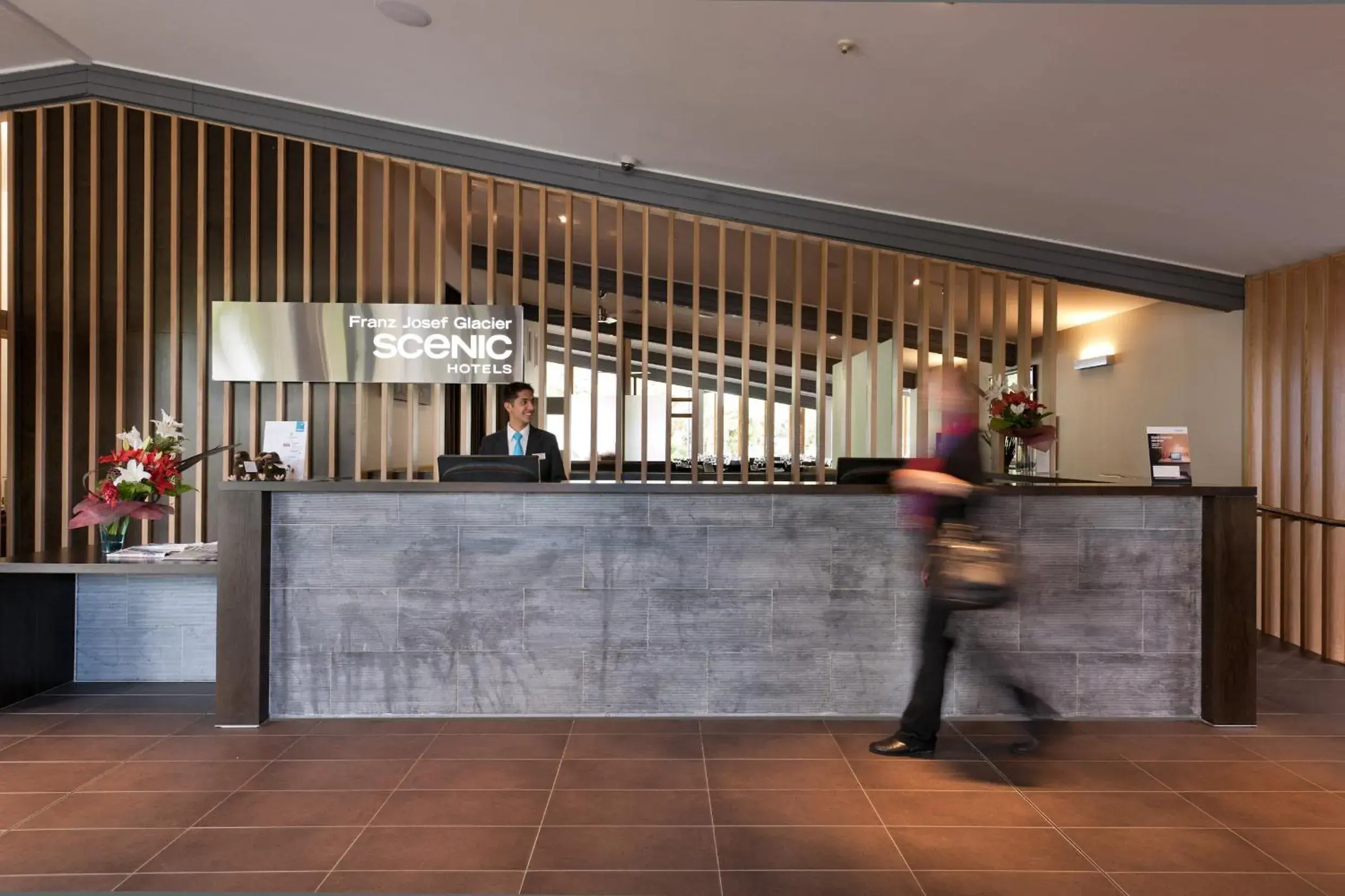 Lobby or reception in Scenic Hotel Franz Josef Glacier Lobby or reception in Scenic Hotel Franz Josef Glacier