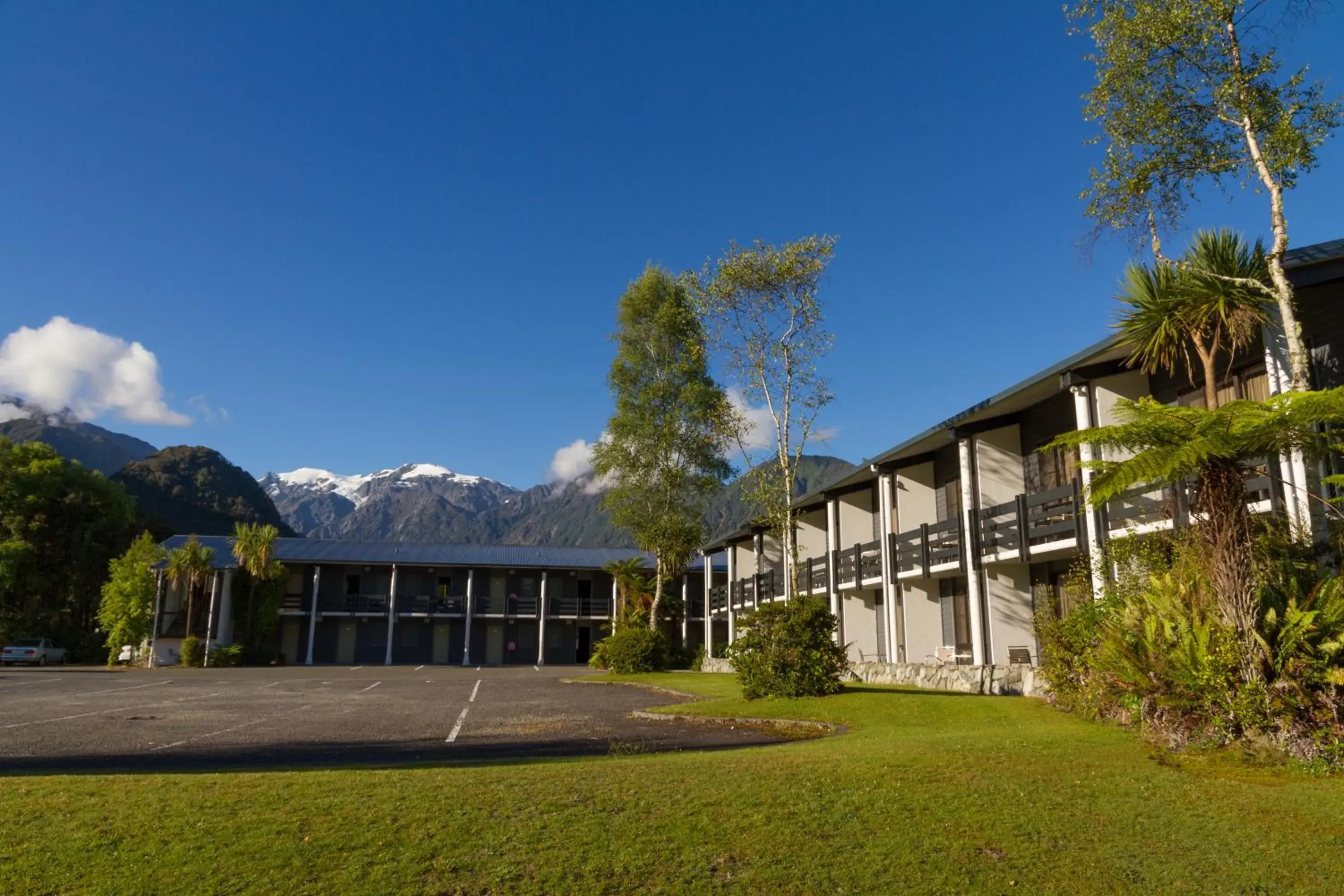Facade/entrance in Scenic Hotel Franz Josef Glacier Facade/entrance in Scenic Hotel Franz Josef Glacier