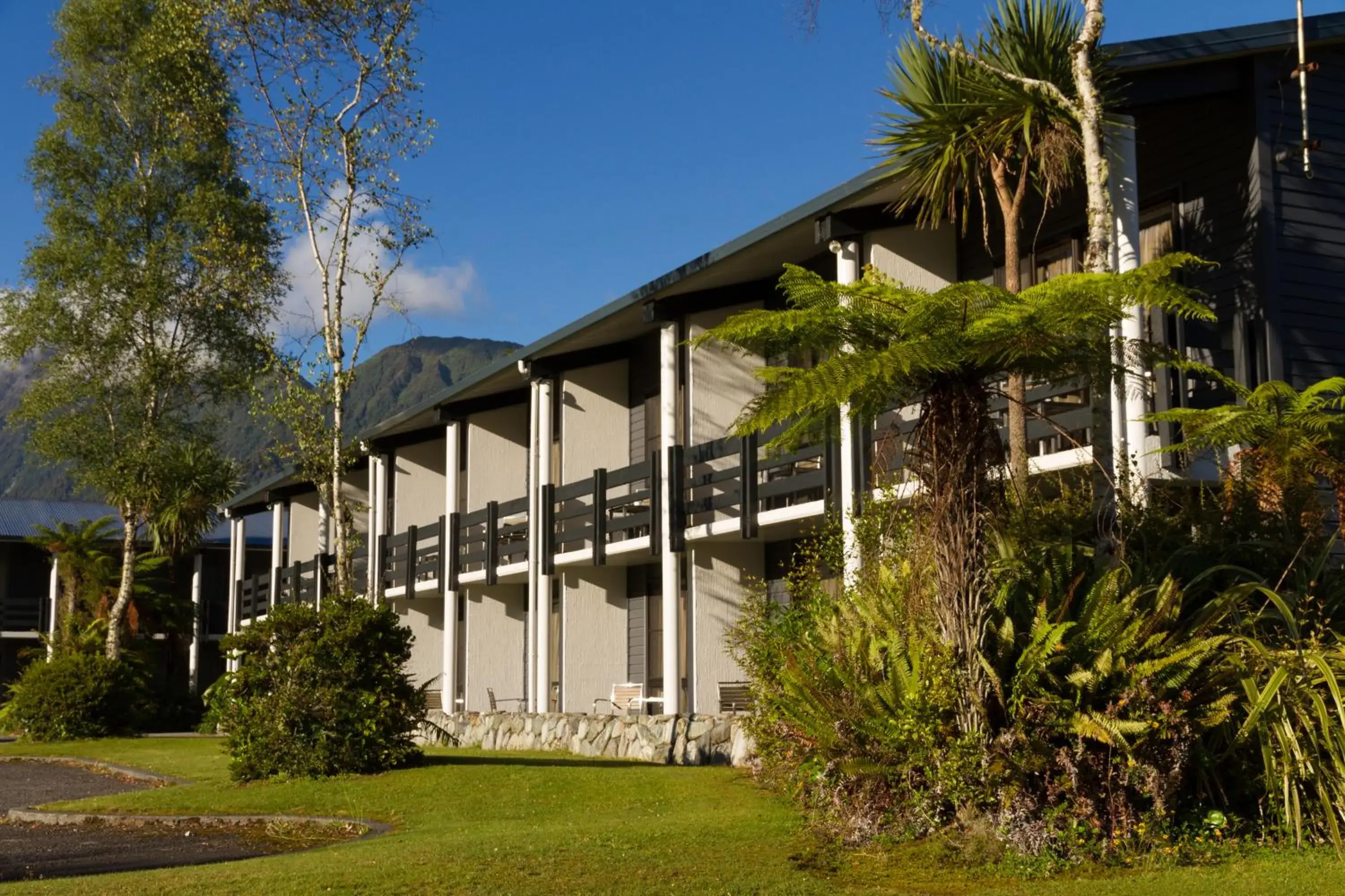 Facade/entrance in Scenic Hotel Franz Josef Glacier Facade/entrance in Scenic Hotel Franz Josef Glacier