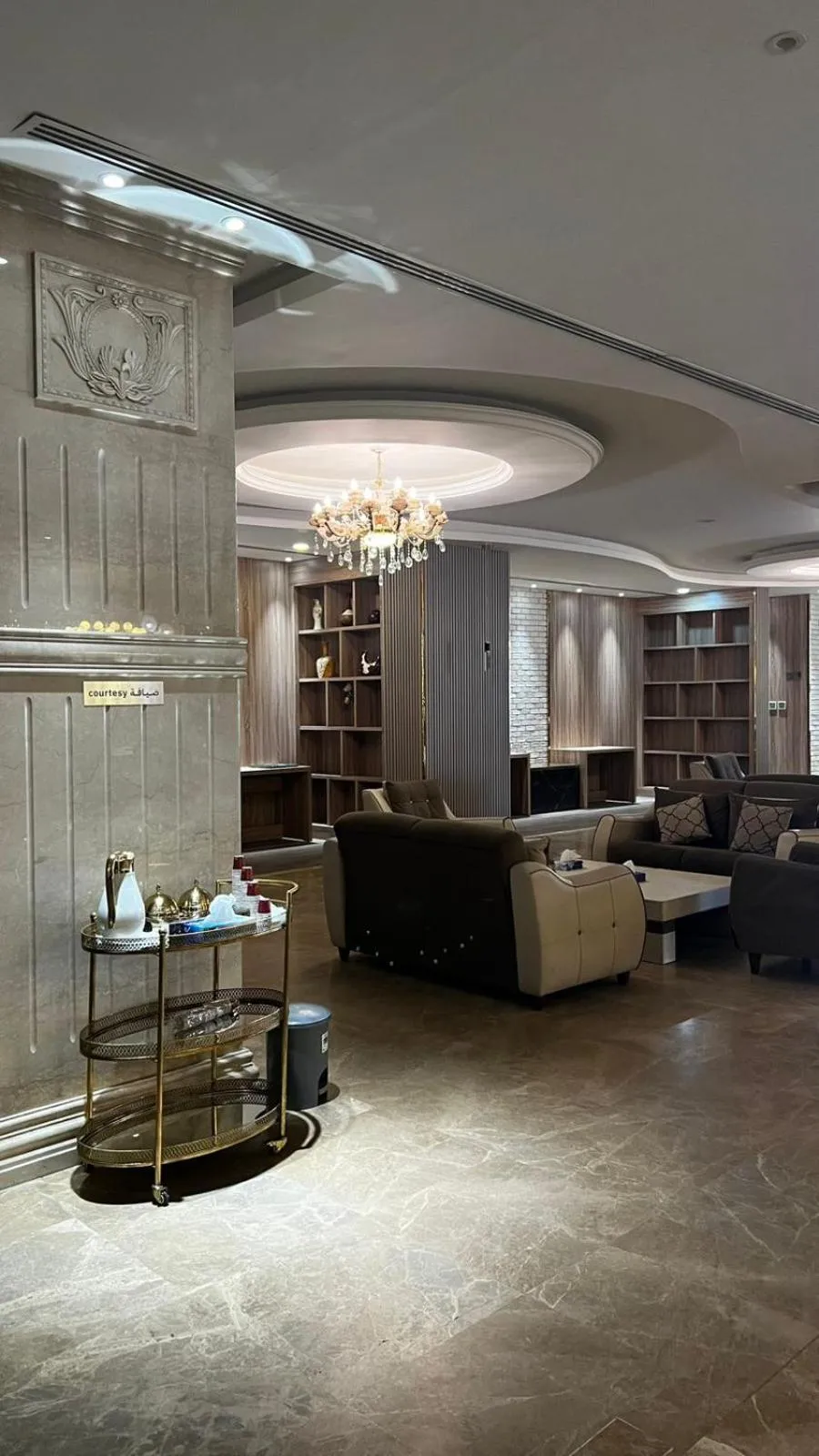 Lobby or reception in Grandeur East فخامة الشرق للشقق المخدومة