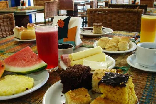 Buffet breakfast in Pousada da Memeia