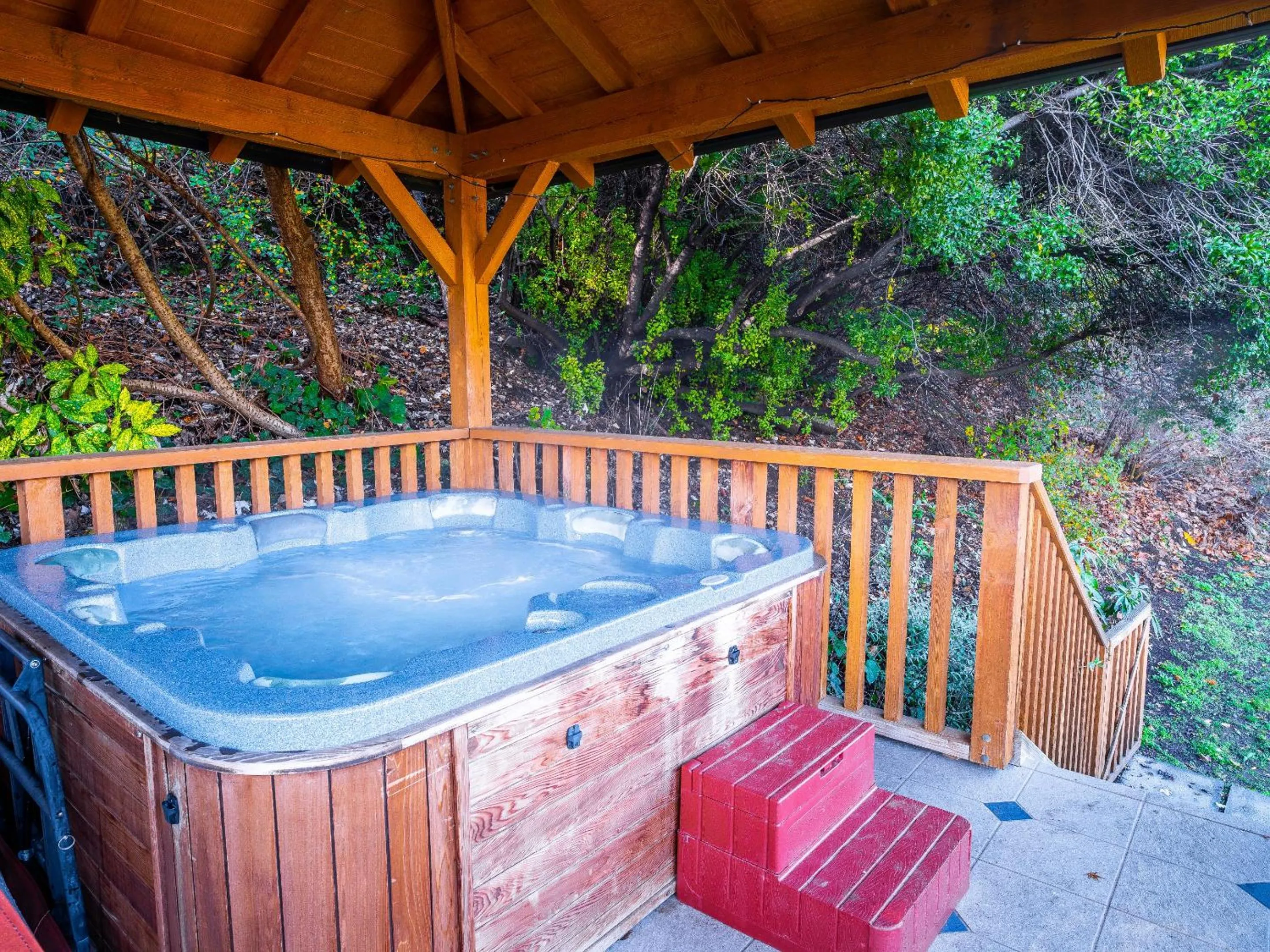 Hot Tub in Wanaka Springs Lodge