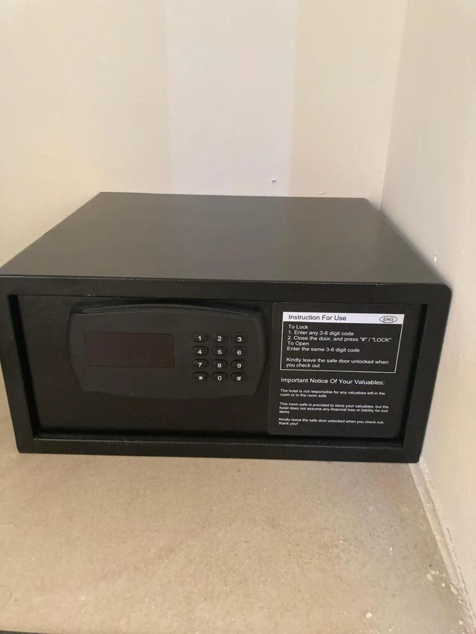 safe in Hotel Mandarin