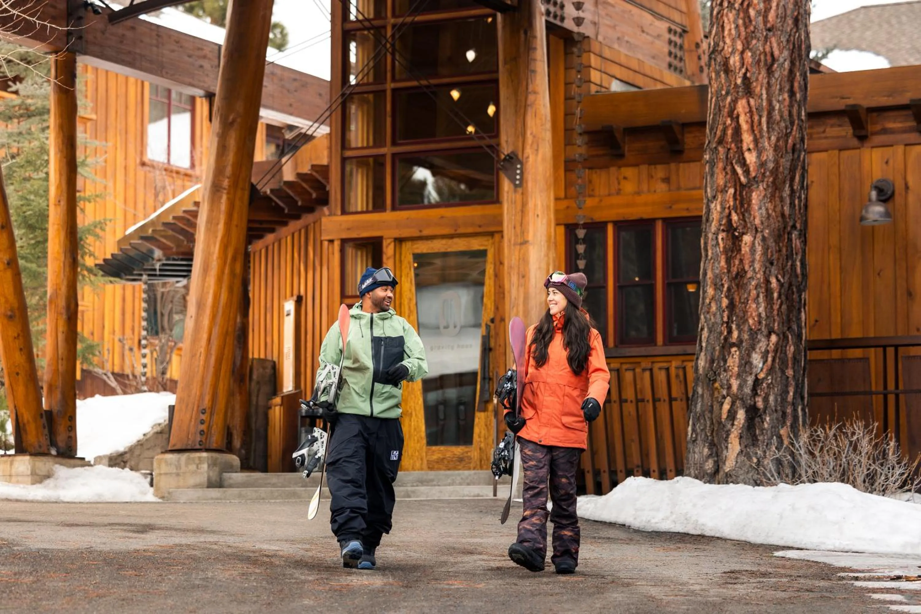 Skiing in Gravity Haus Truckee-Tahoe