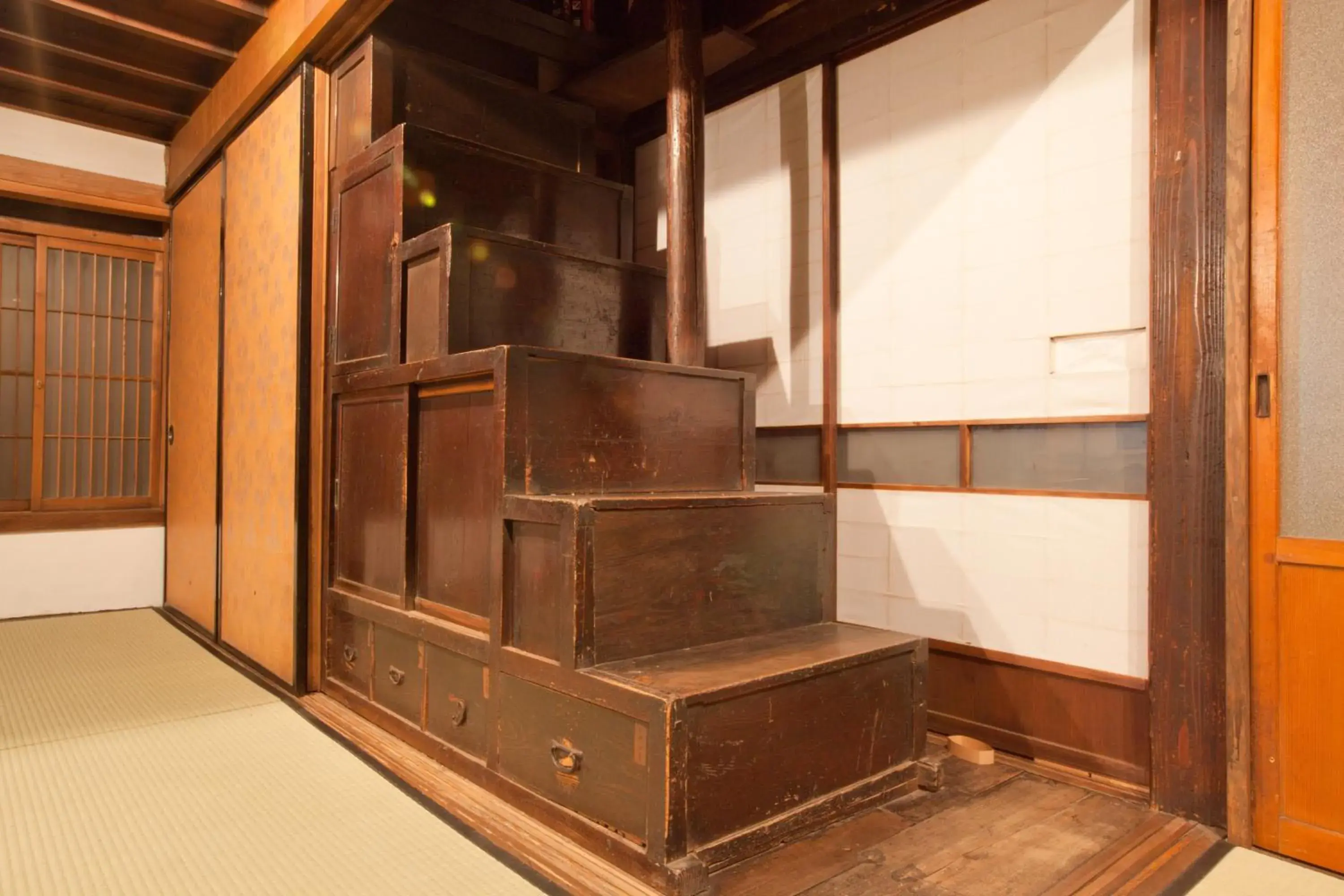 Decorative detail, TV/Entertainment Center in Guest House Kura