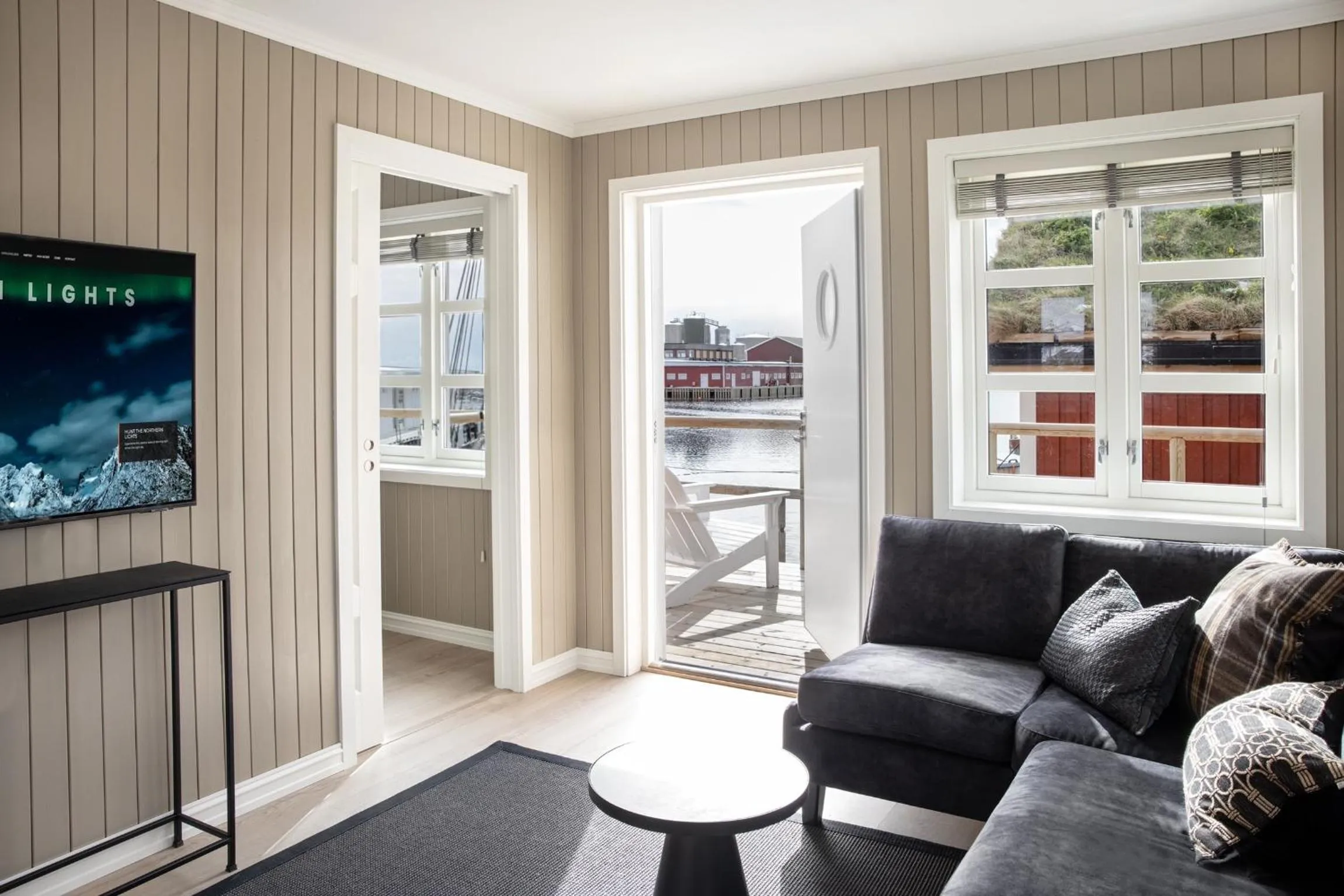 Living room in Solsiden Brygge Rorbuer