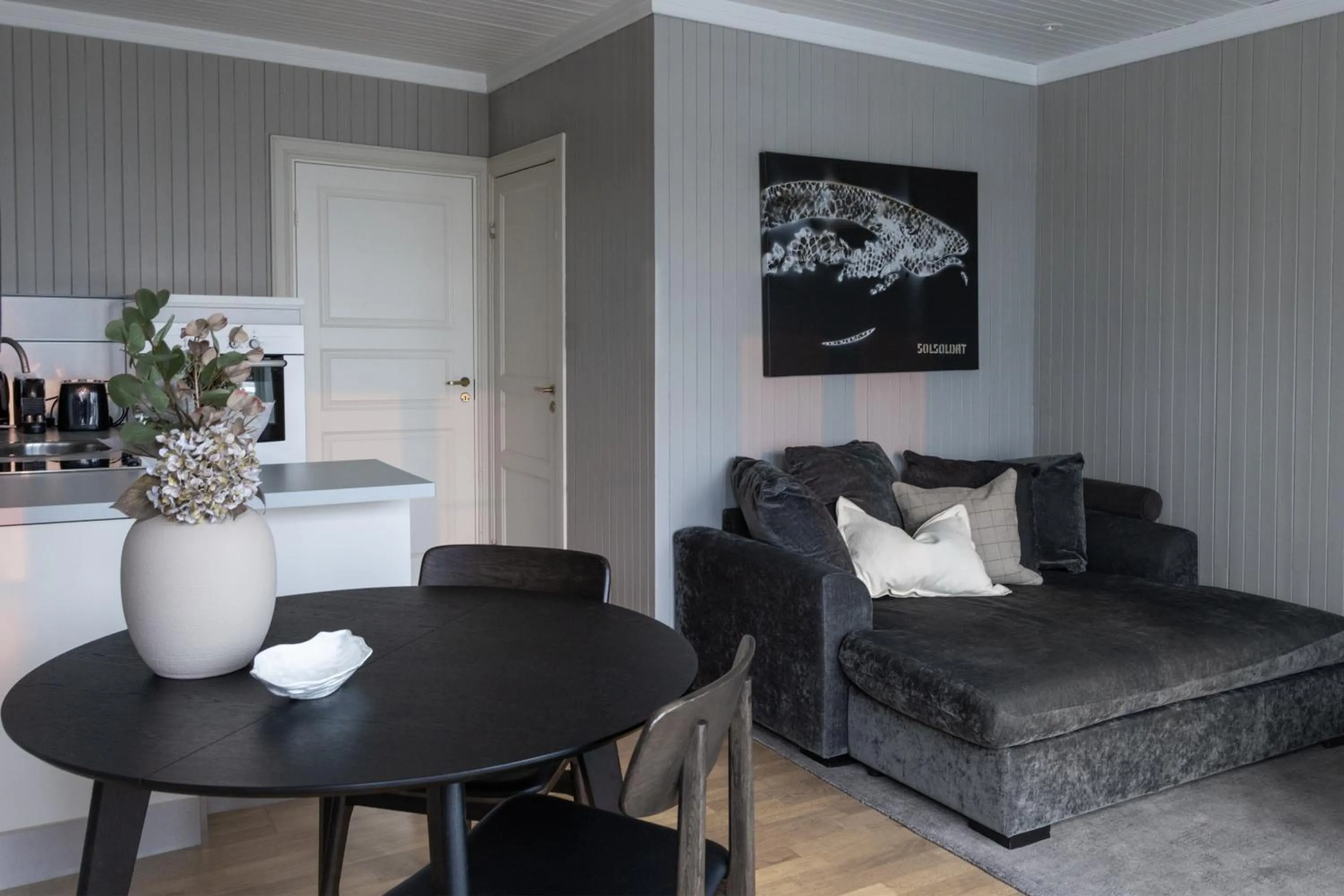 Living room in Solsiden Brygge Rorbuer