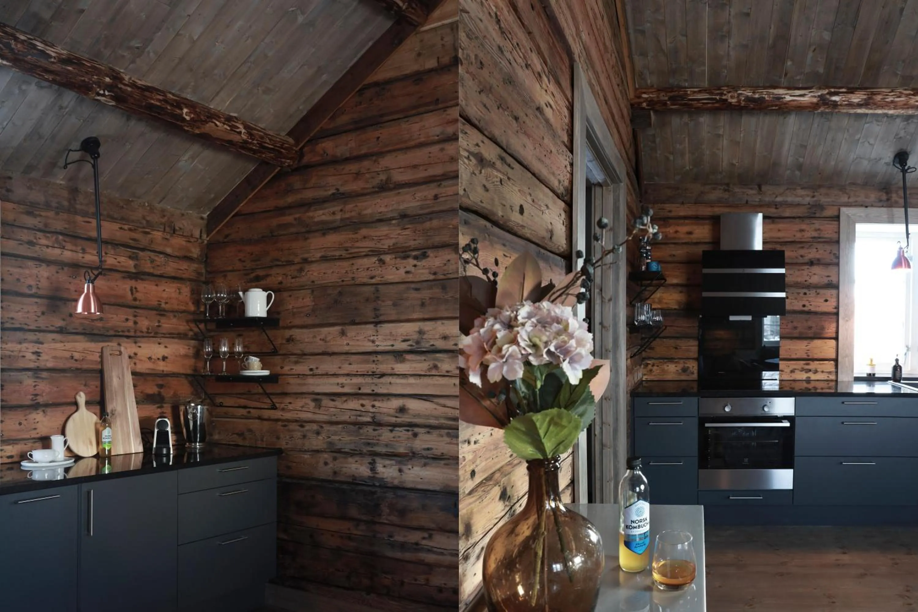 Kitchen or kitchenette in Solsiden Brygge Rorbuer