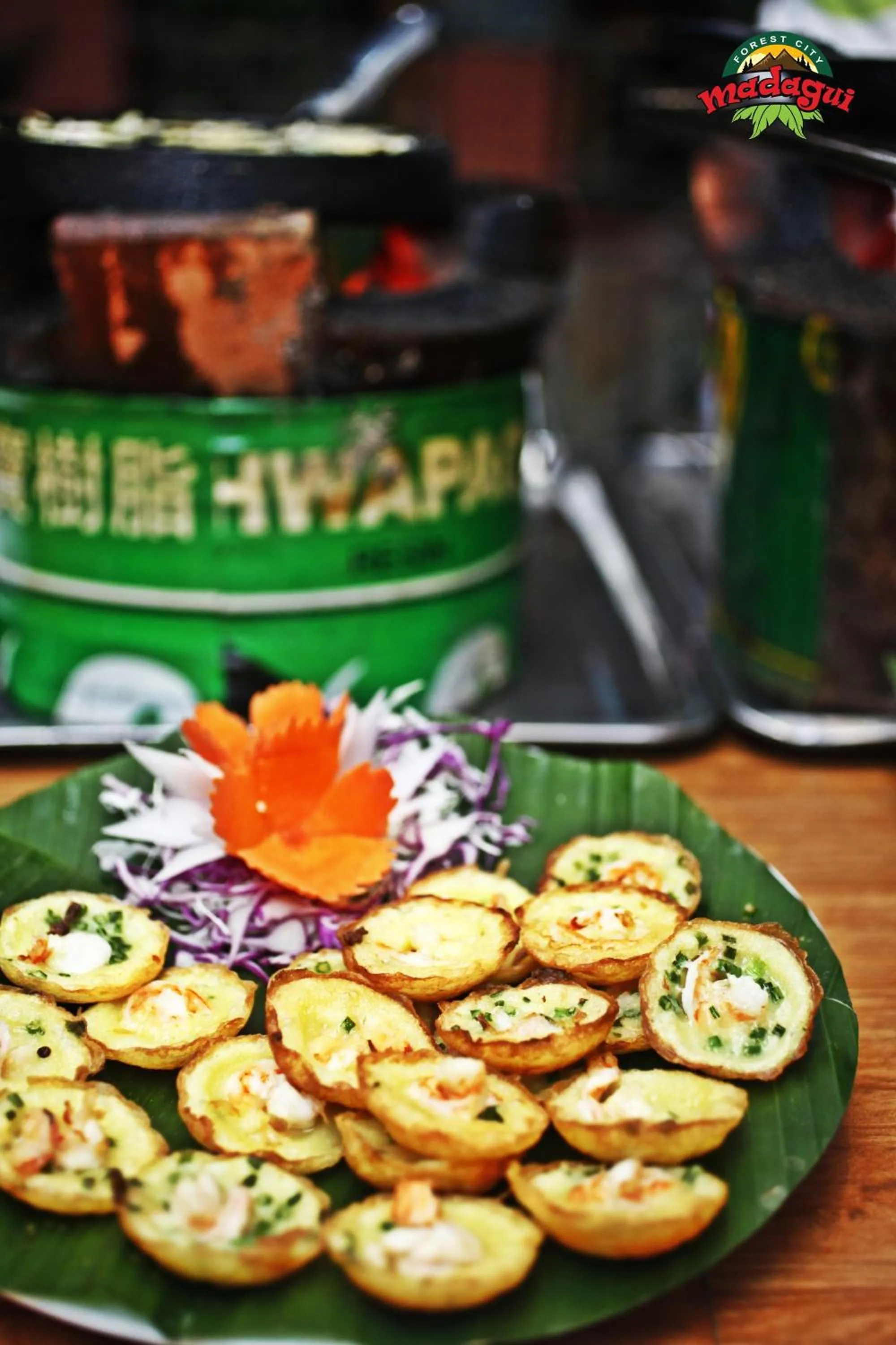 Food close-up in Madagui Forest City