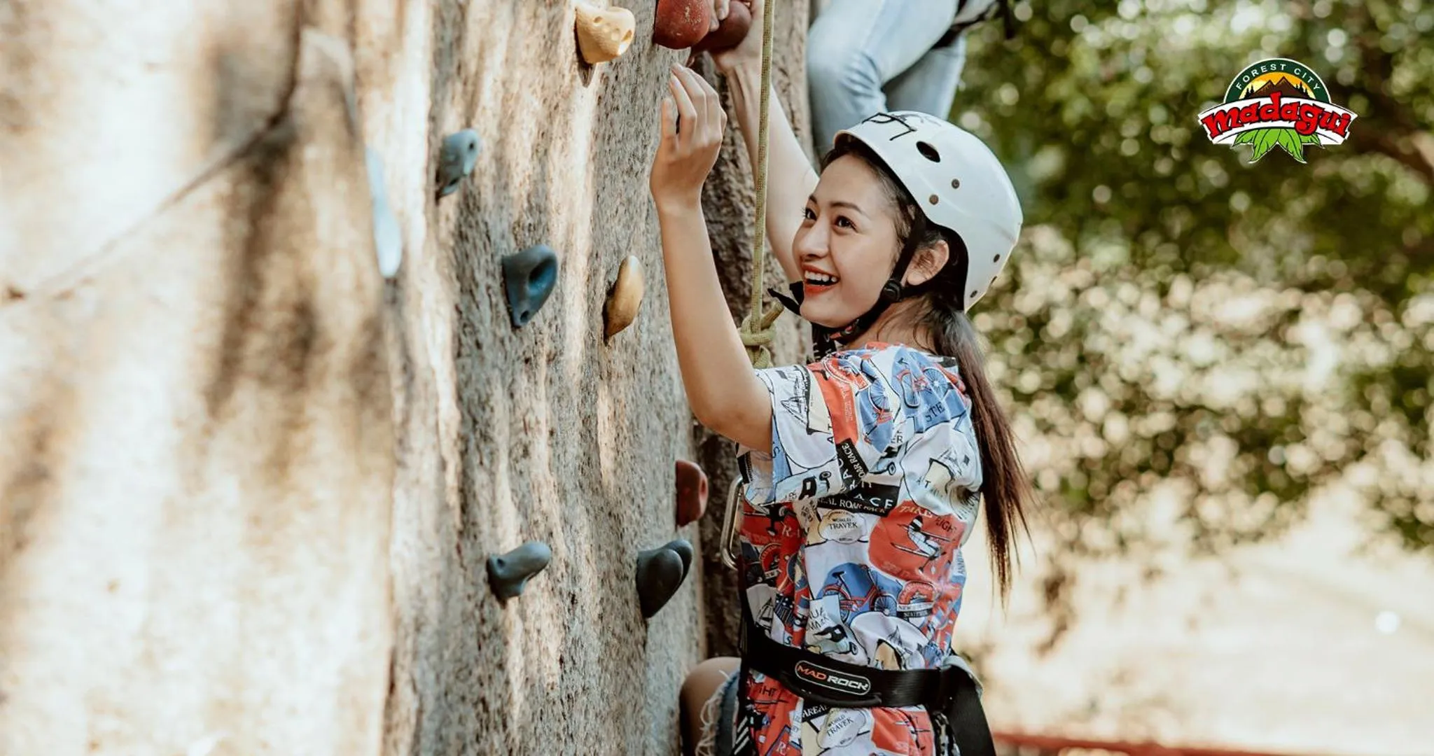 group of guests in Madagui Forest City
