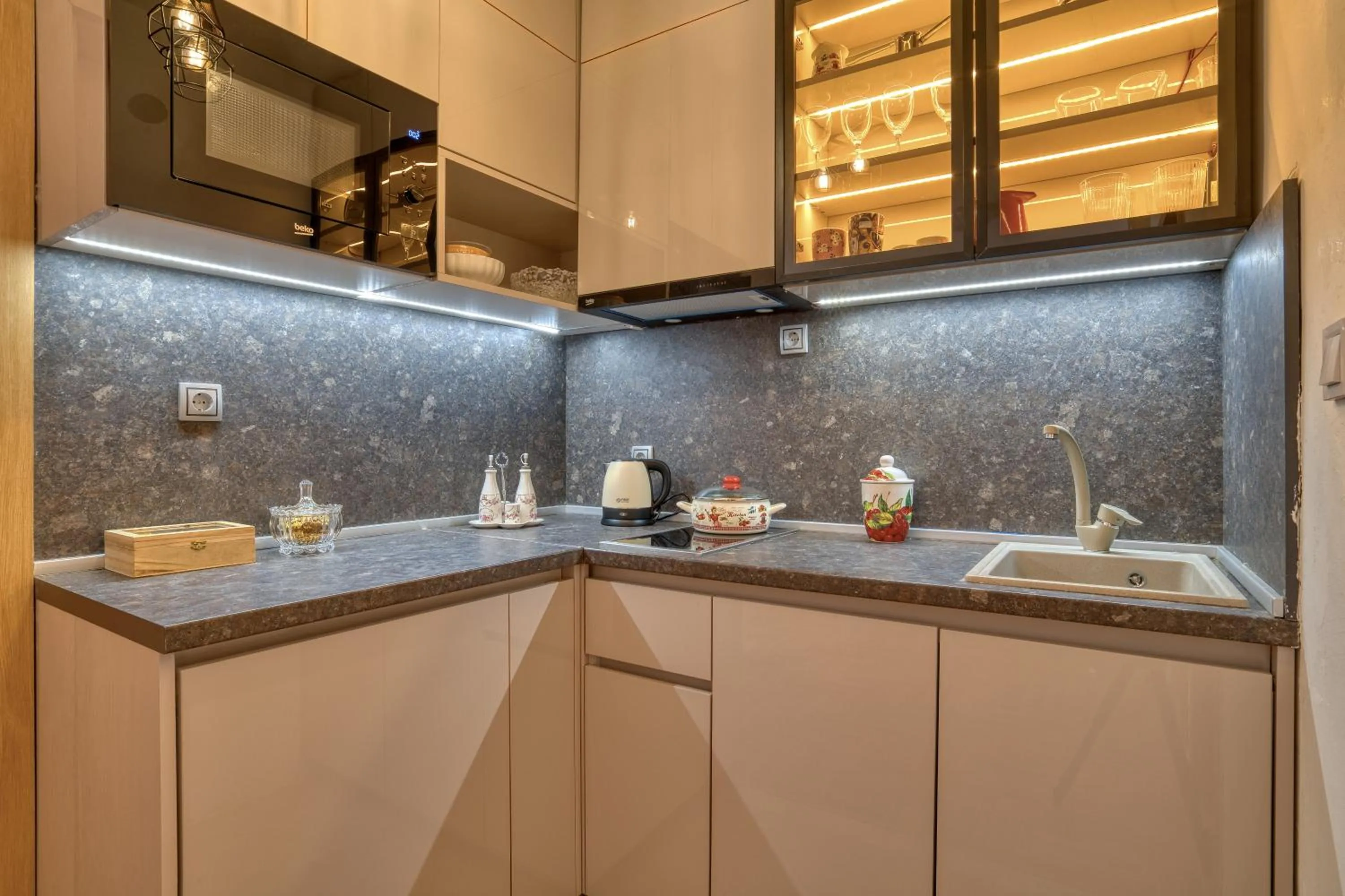 Kitchen or kitchenette in Apartments Elena