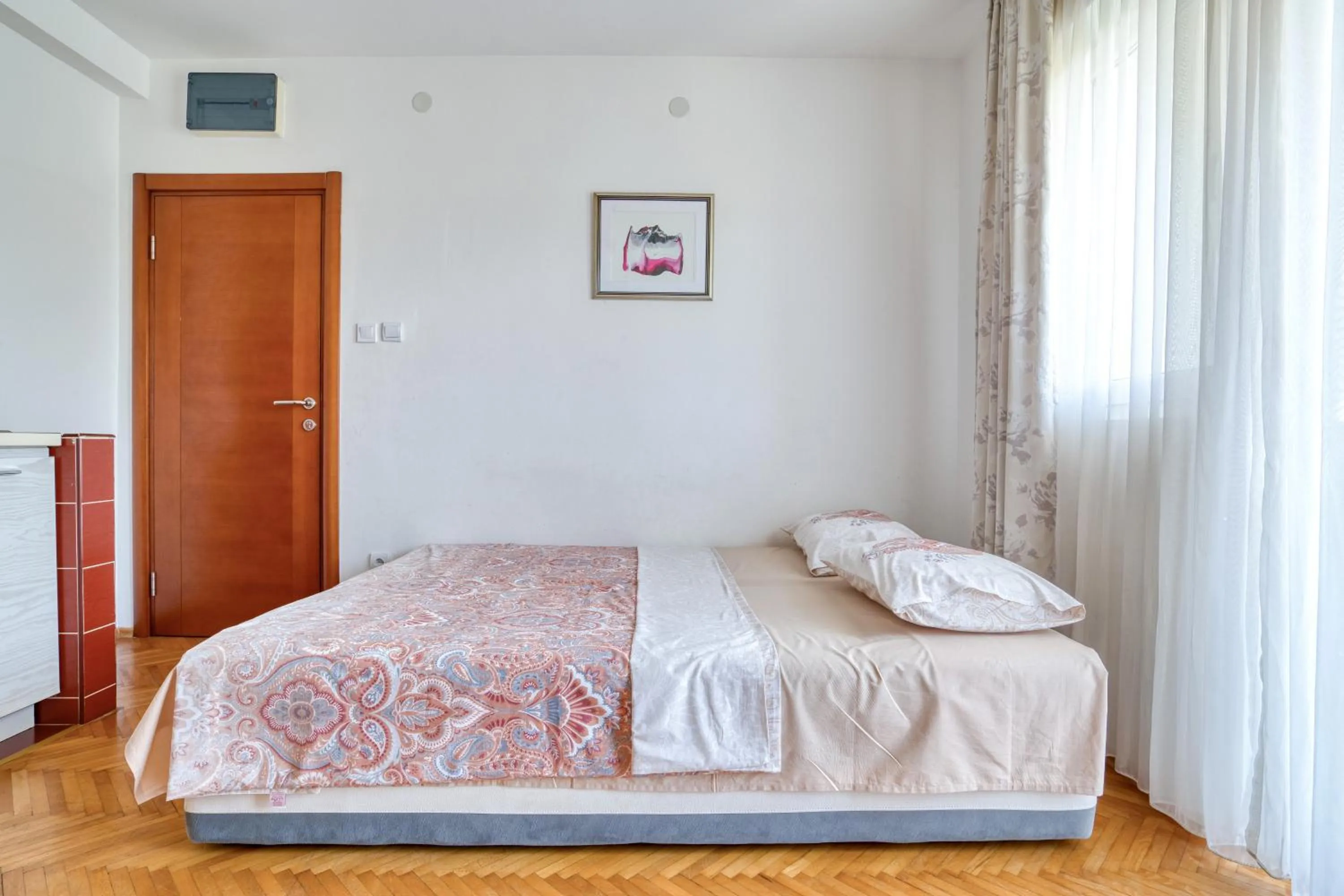 Living room, Bed in Apartments Elena