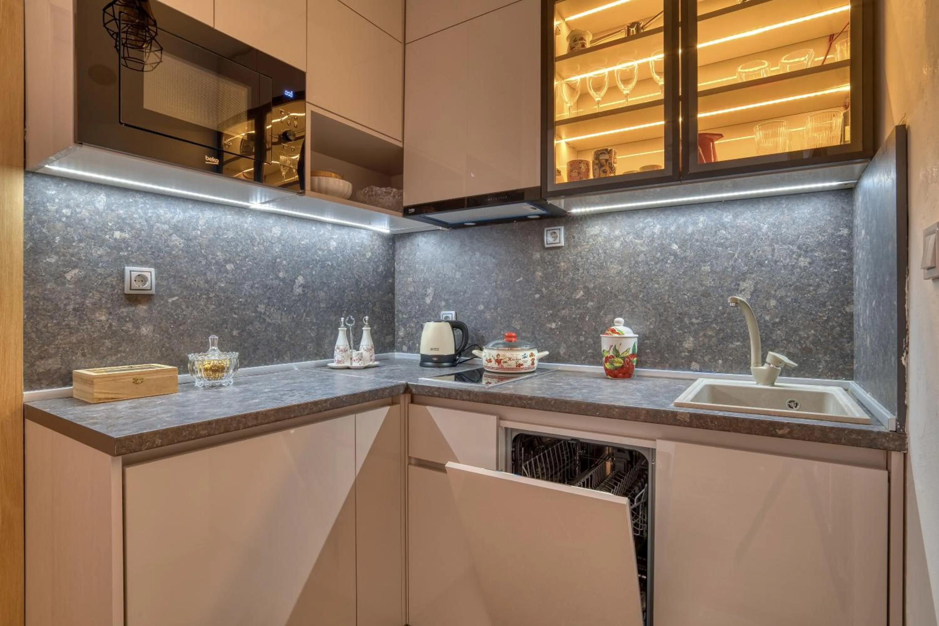 dishwasher in Apartments Elena