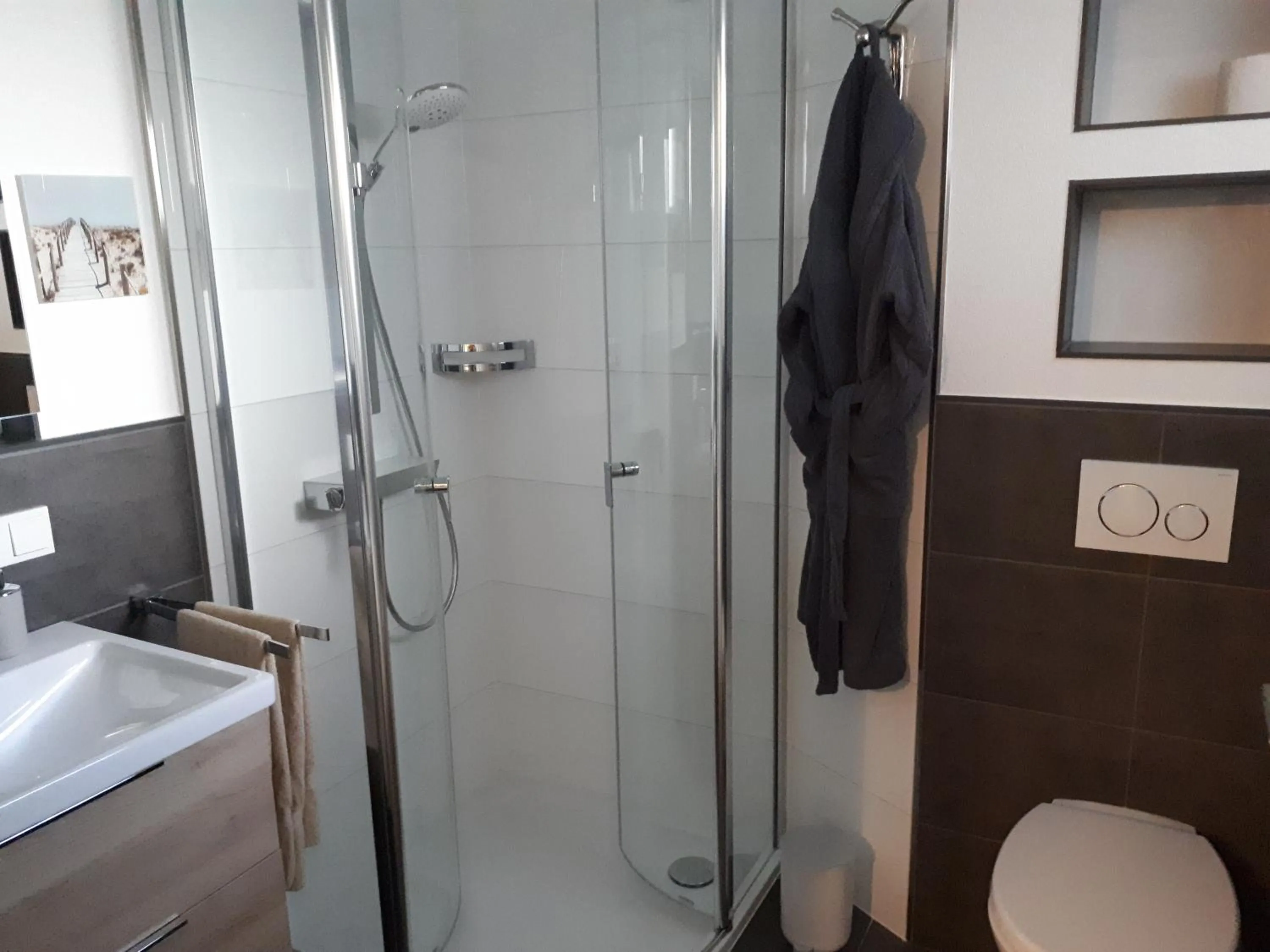 Shower in Aparthotel-Stadtallendorf