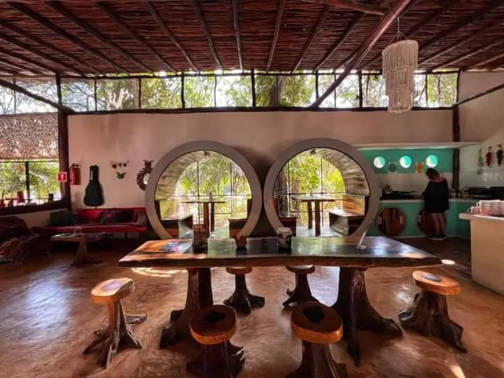 Kitchen or kitchenette in Hostal Mulut Tulum