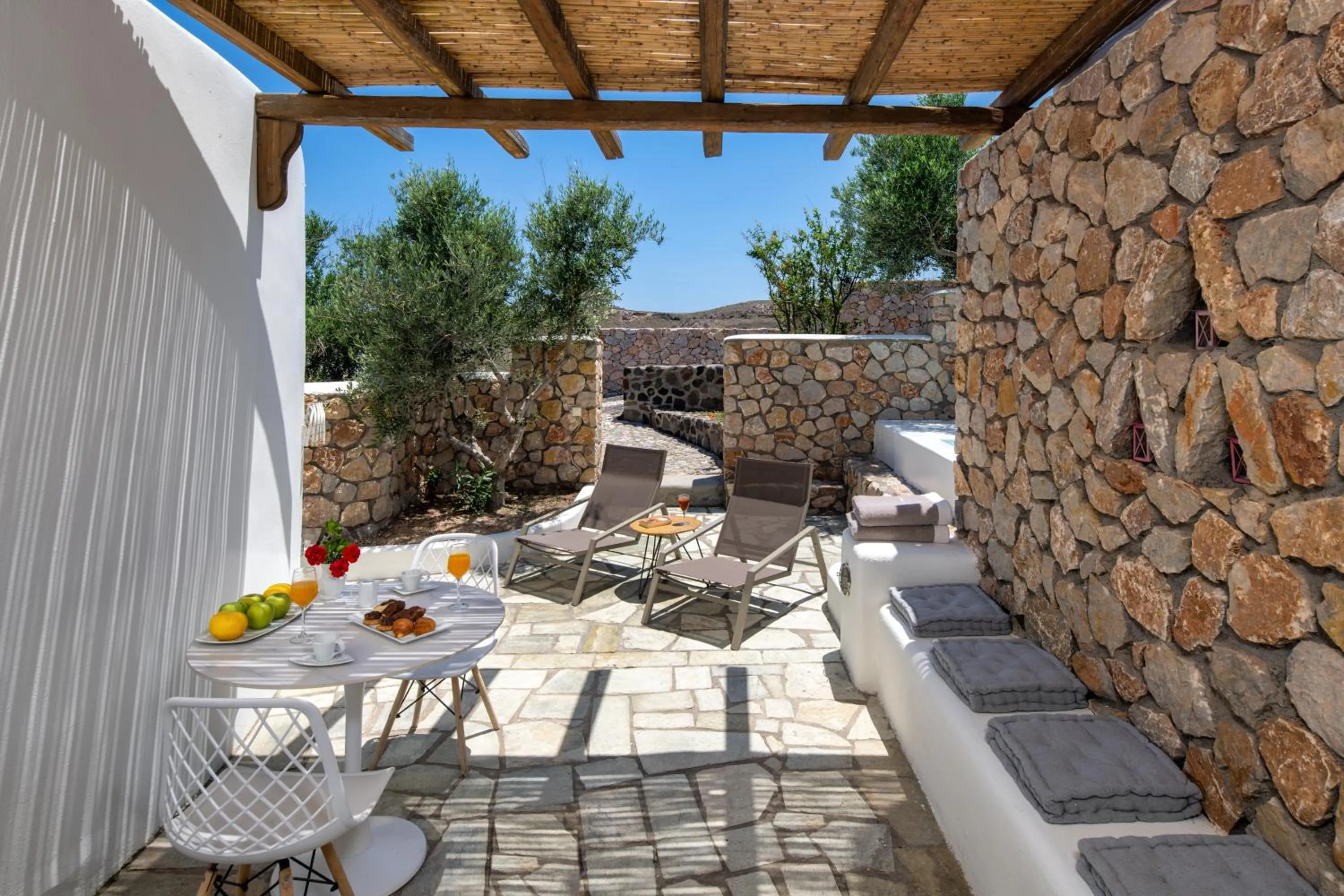 Patio in Anema Boutique Hotel & Villas Santorini