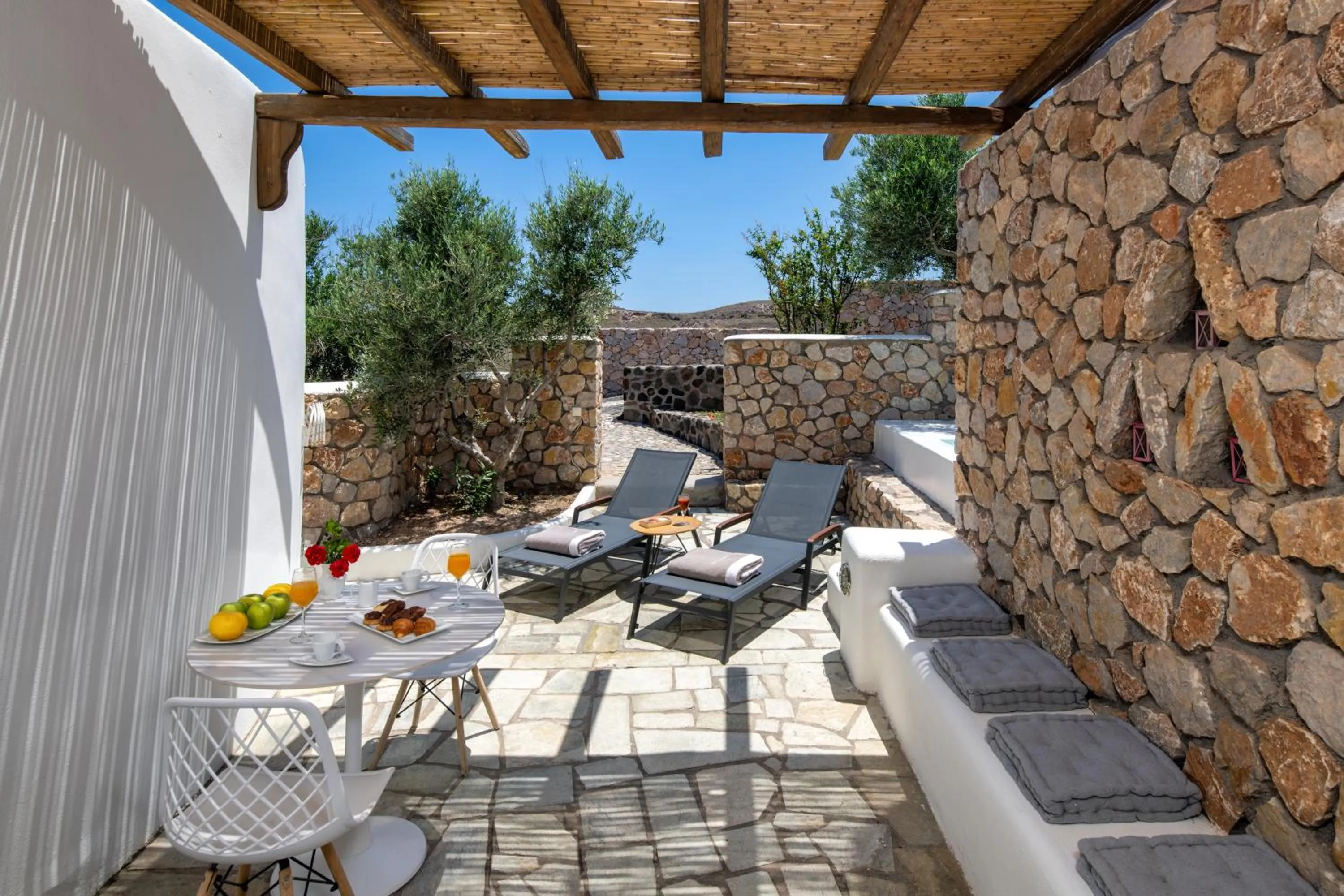 Patio in Anema Boutique Hotel & Villas Santorini