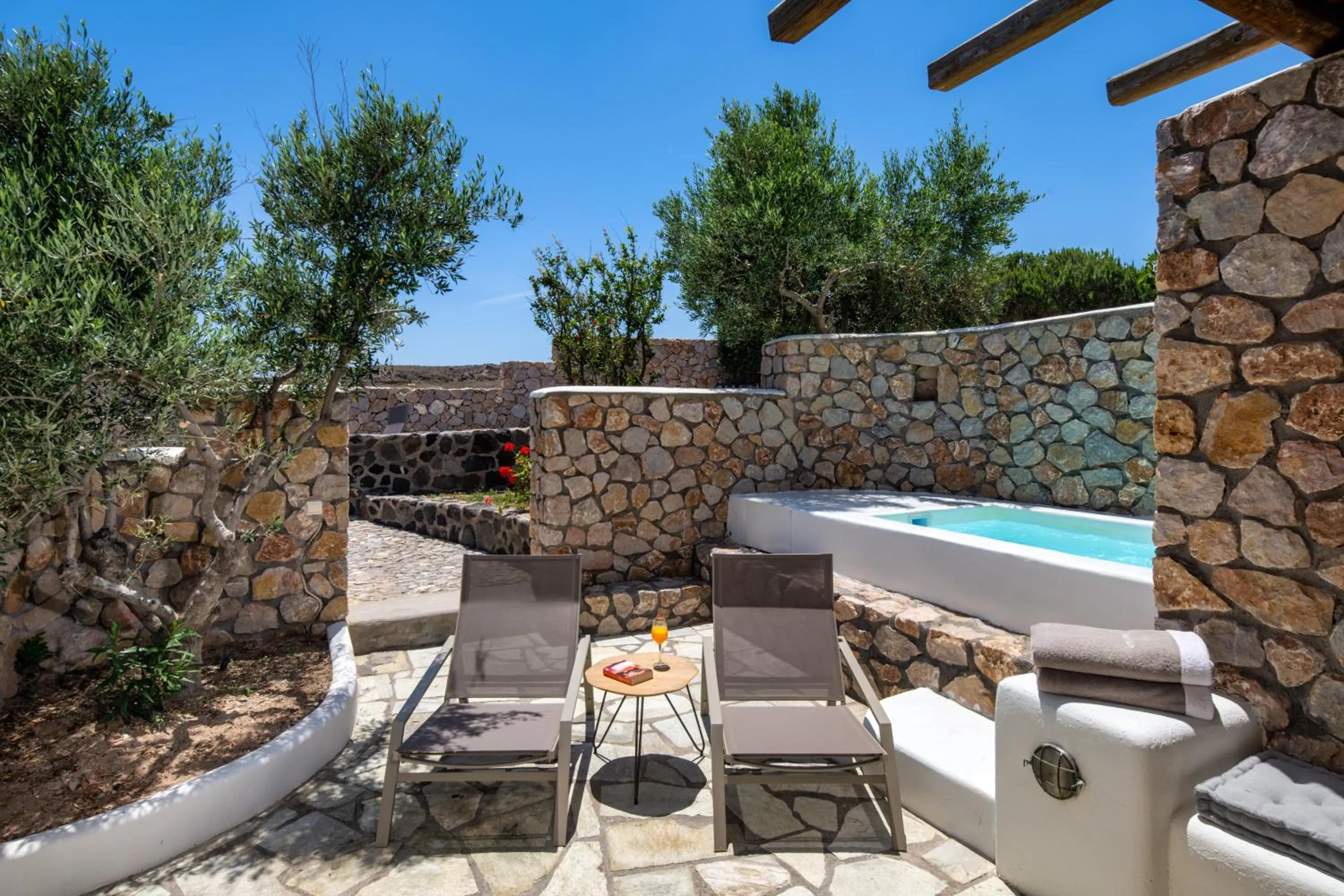 Patio in Anema Boutique Hotel & Villas Santorini