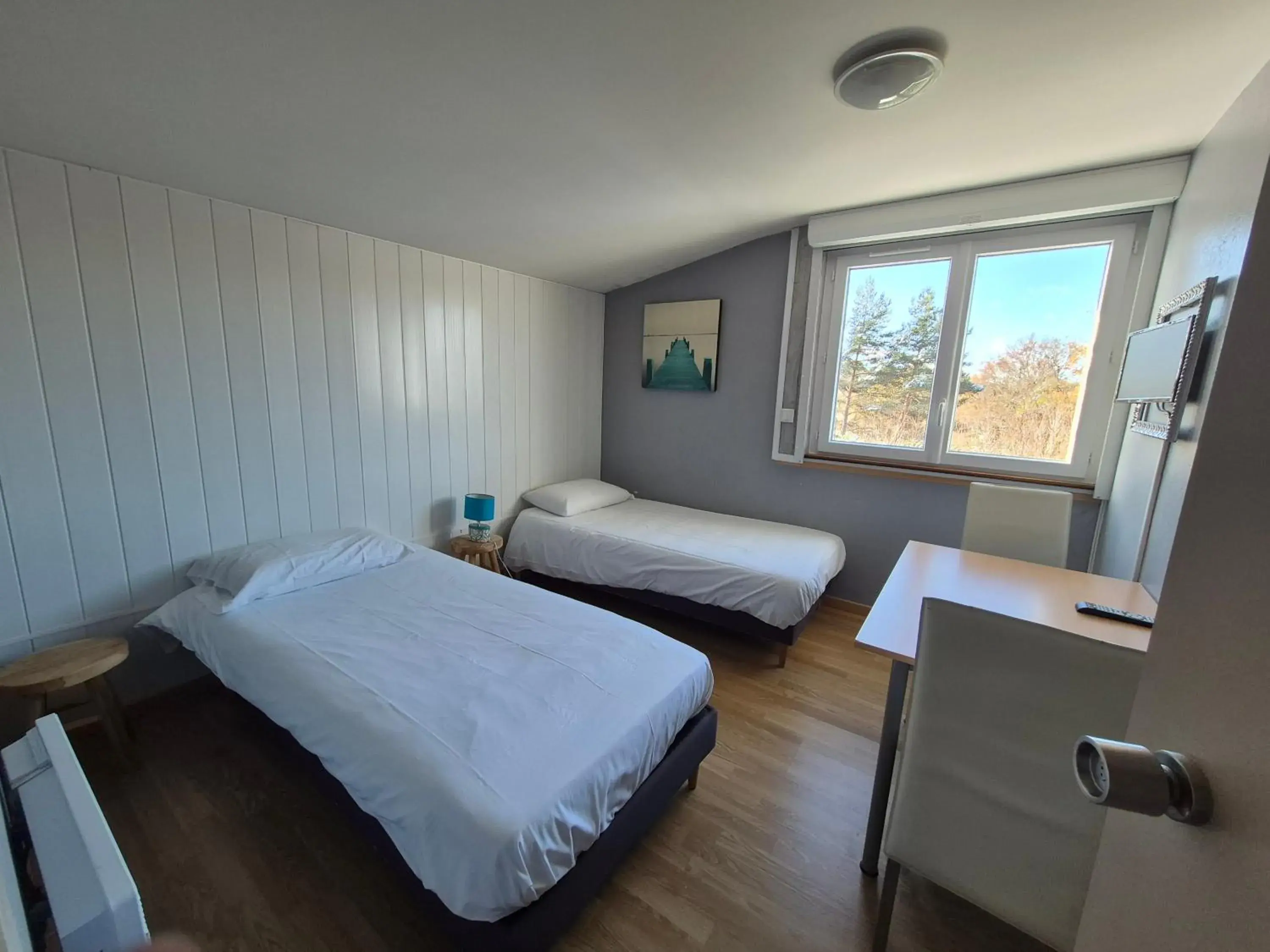 Bed in Logis Hotel Les Gravades Ussel Bed in Logis Hotel Les Gravades Ussel