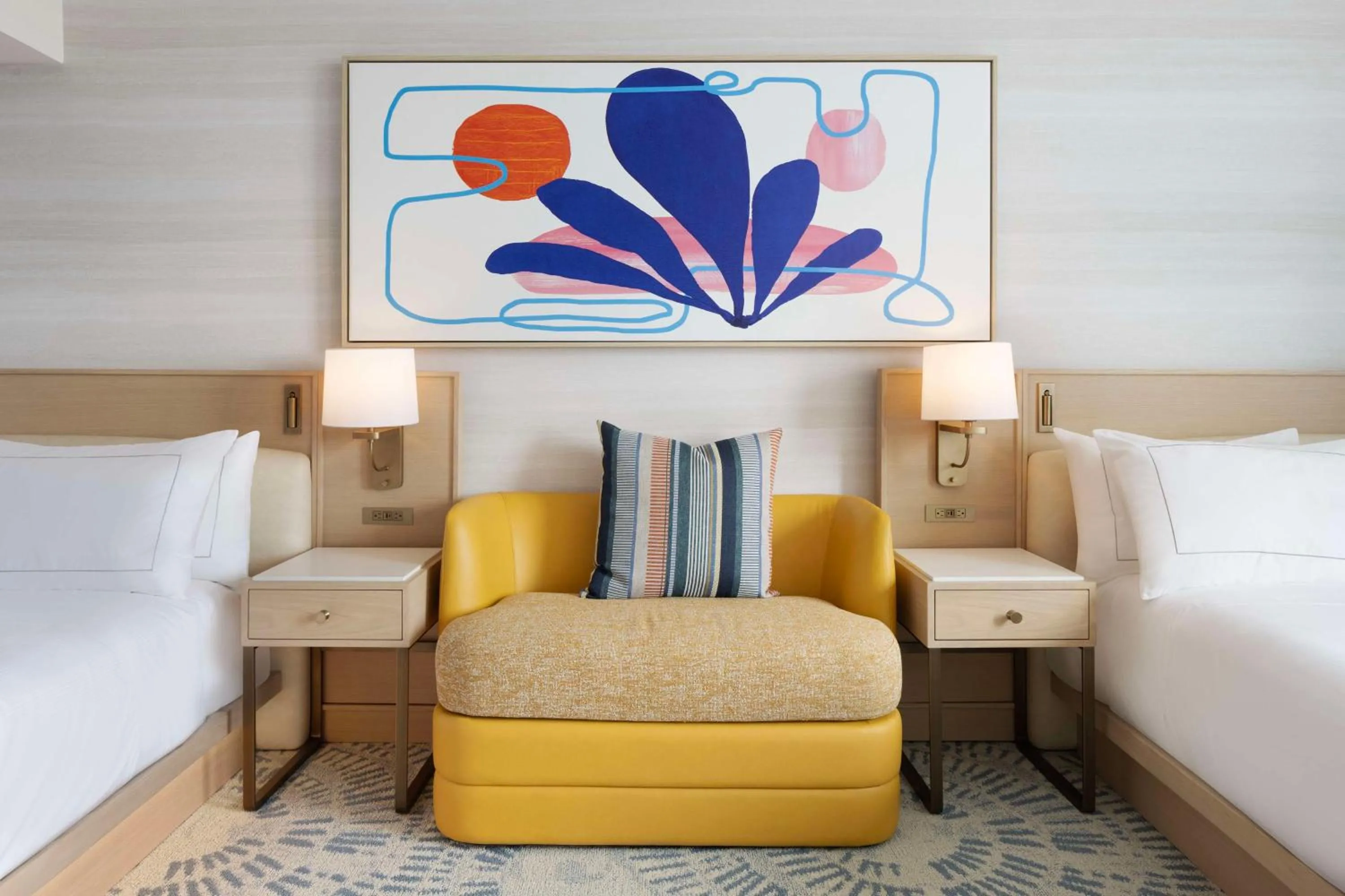 Living room, Bed in The Highland Dallas, Curio Collection by Hilton