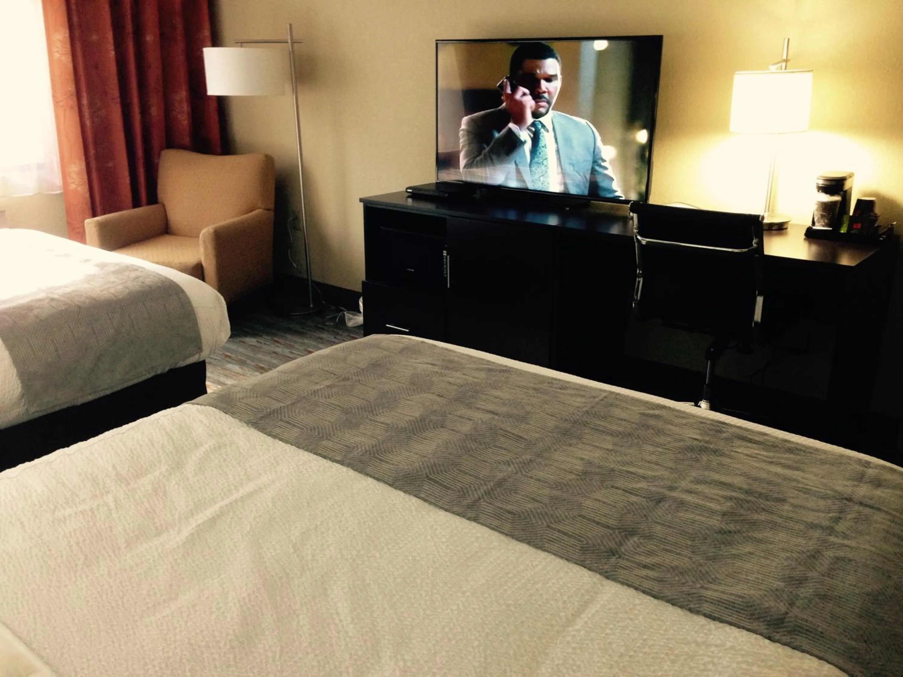 Bed in Cherokee Grand Hotel