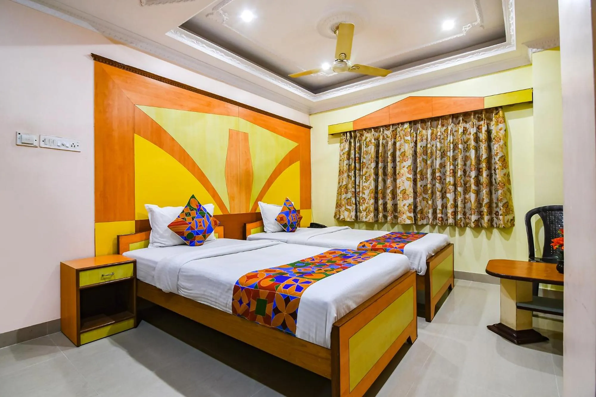 Bed in FabHotel Wild Orchid - 800m from Medica Superspecialty Hospital