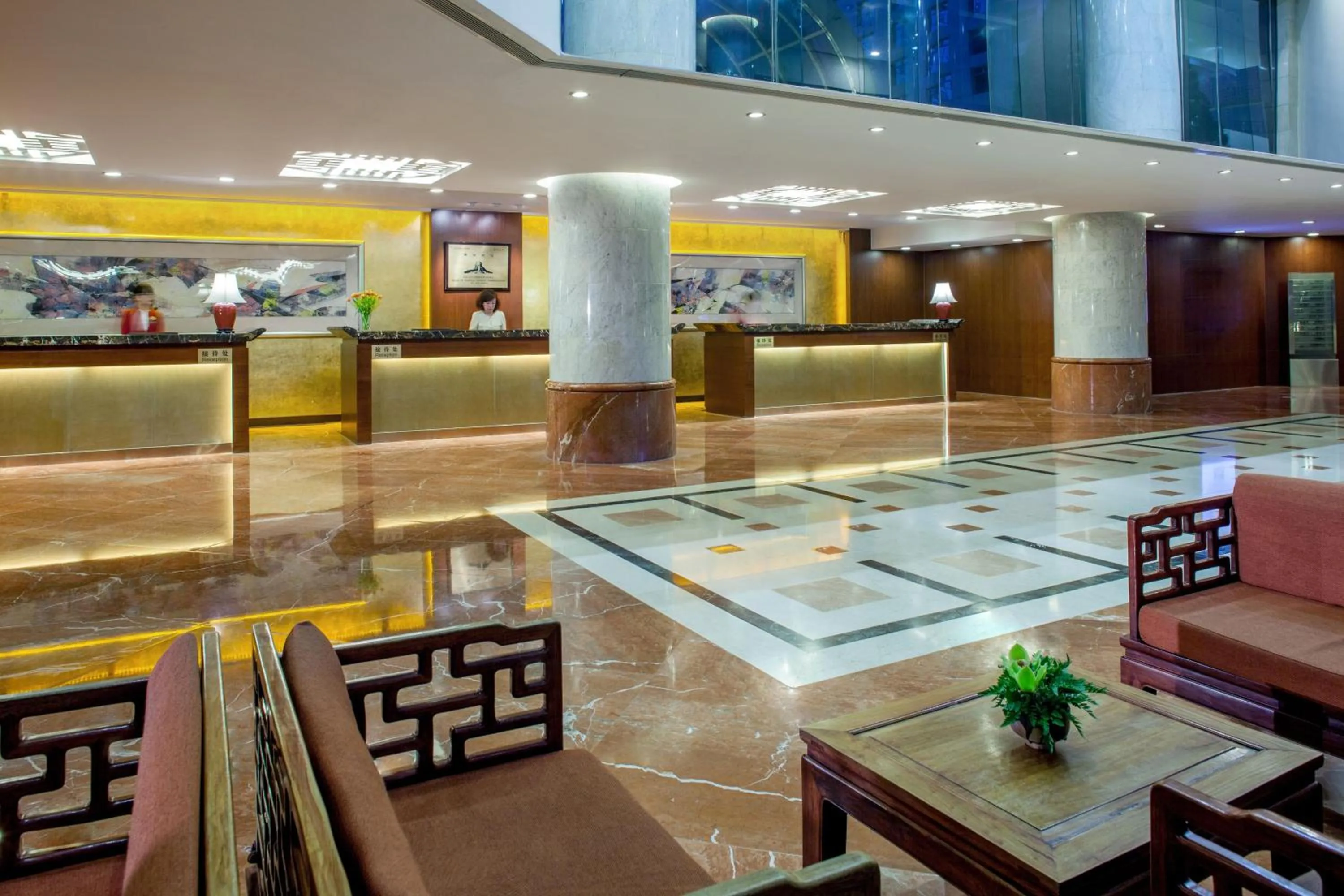 Lobby or reception in Beijing Landmark Towers