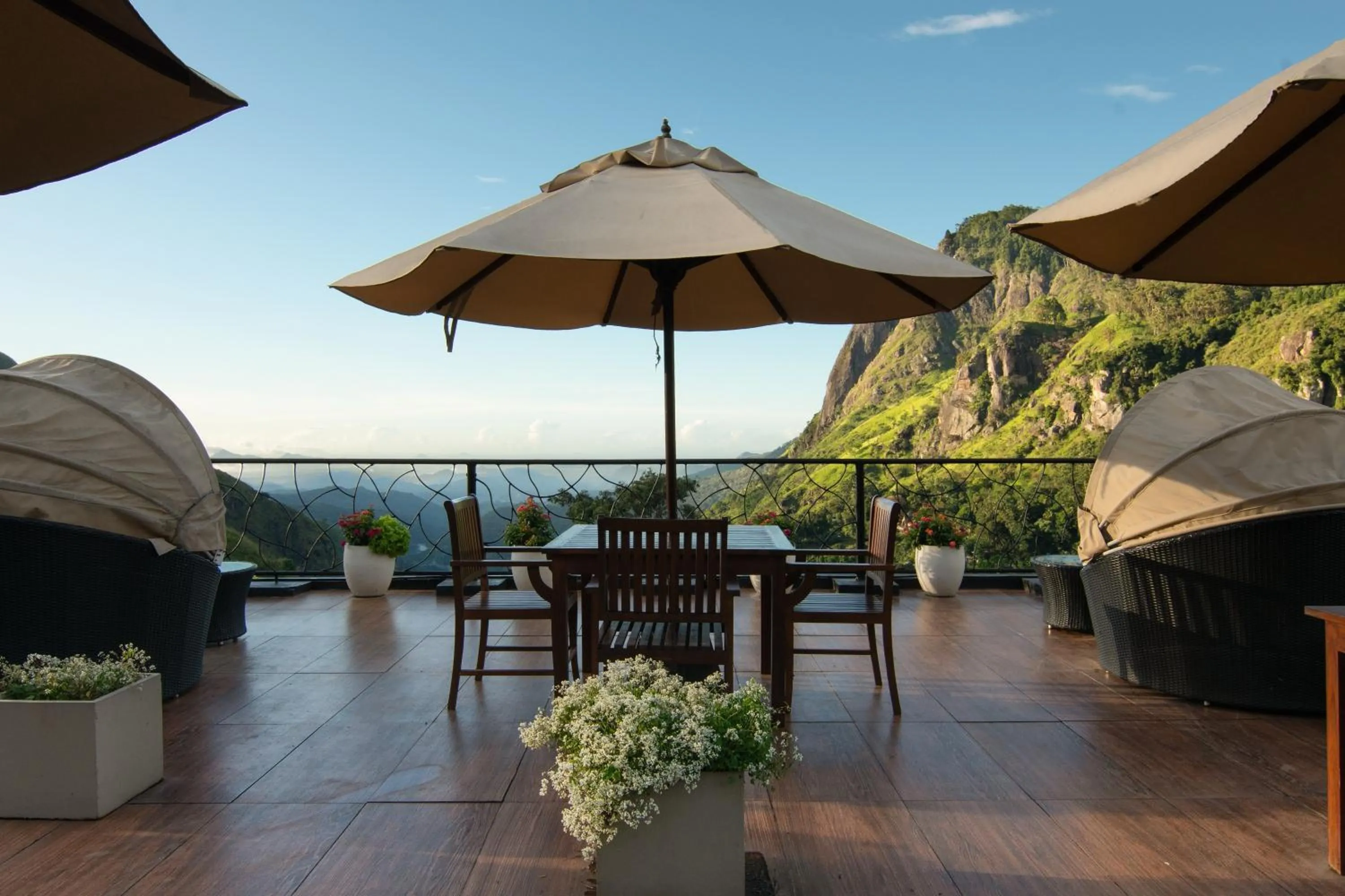Patio in EKHO Ella - A Divine View of Ella Gap