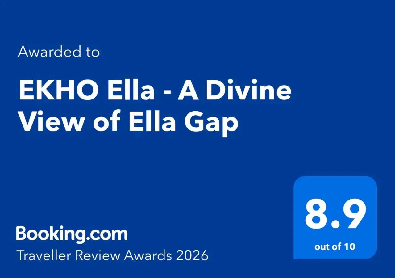 Certificate/Award in EKHO Ella - A Divine View of Ella Gap Certificate/Award in EKHO Ella - A Divine View of Ella Gap