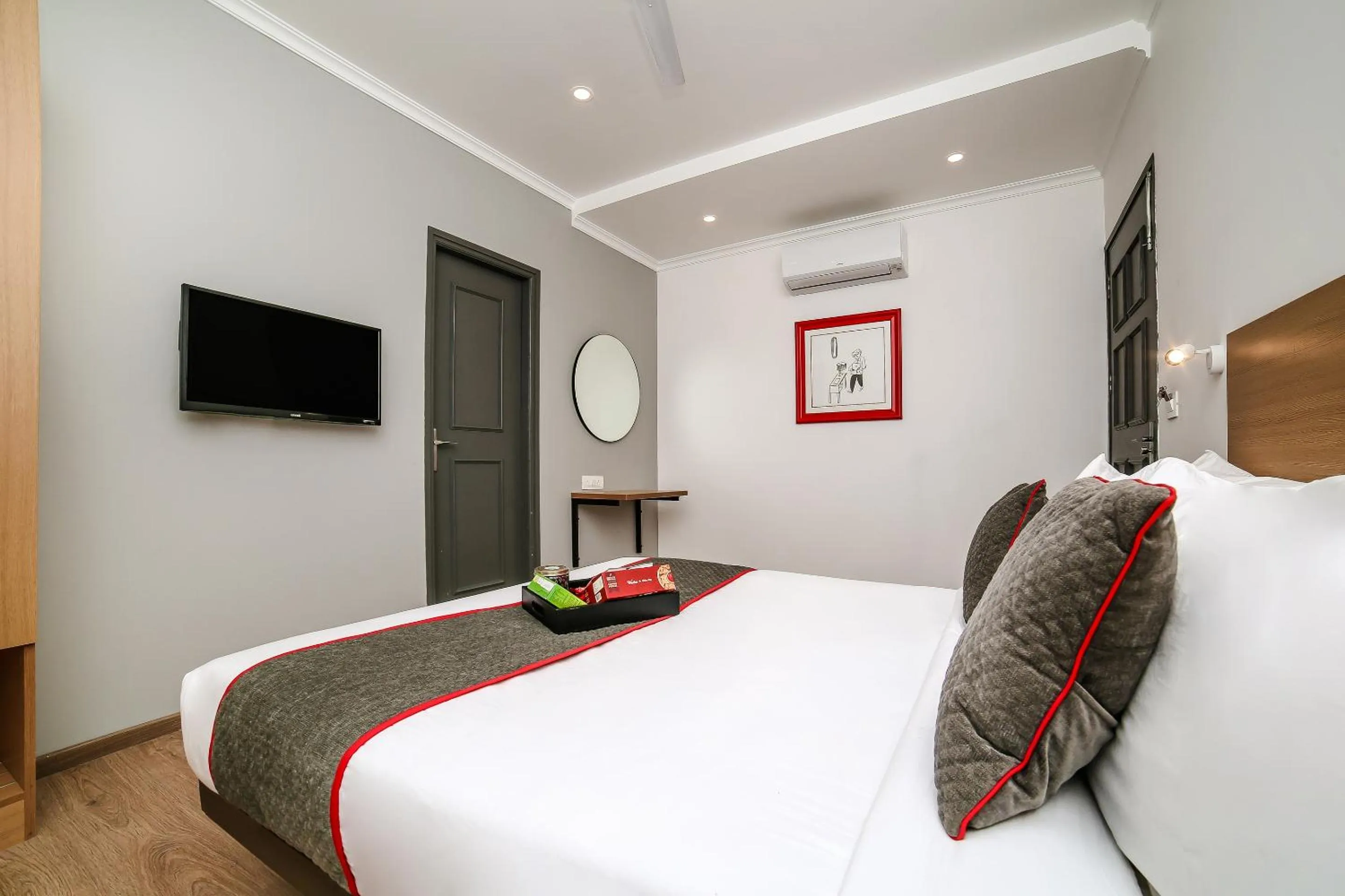 Bedroom, Bed in Townhouse Chattarpur Opp. Tivoli Garden Near Chhatarpur Metro Station