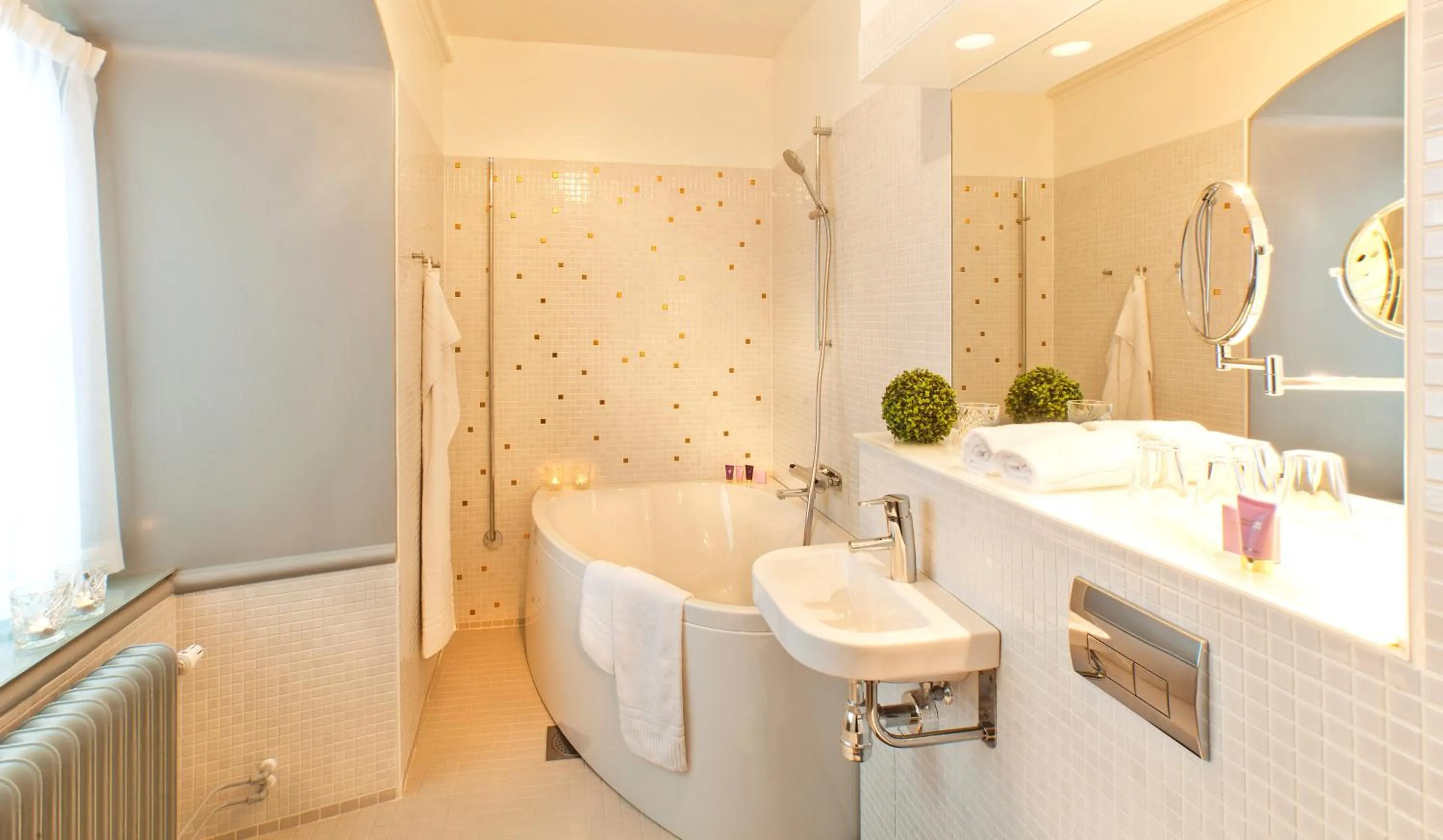 Shower in Rosersbergs Slottshotell