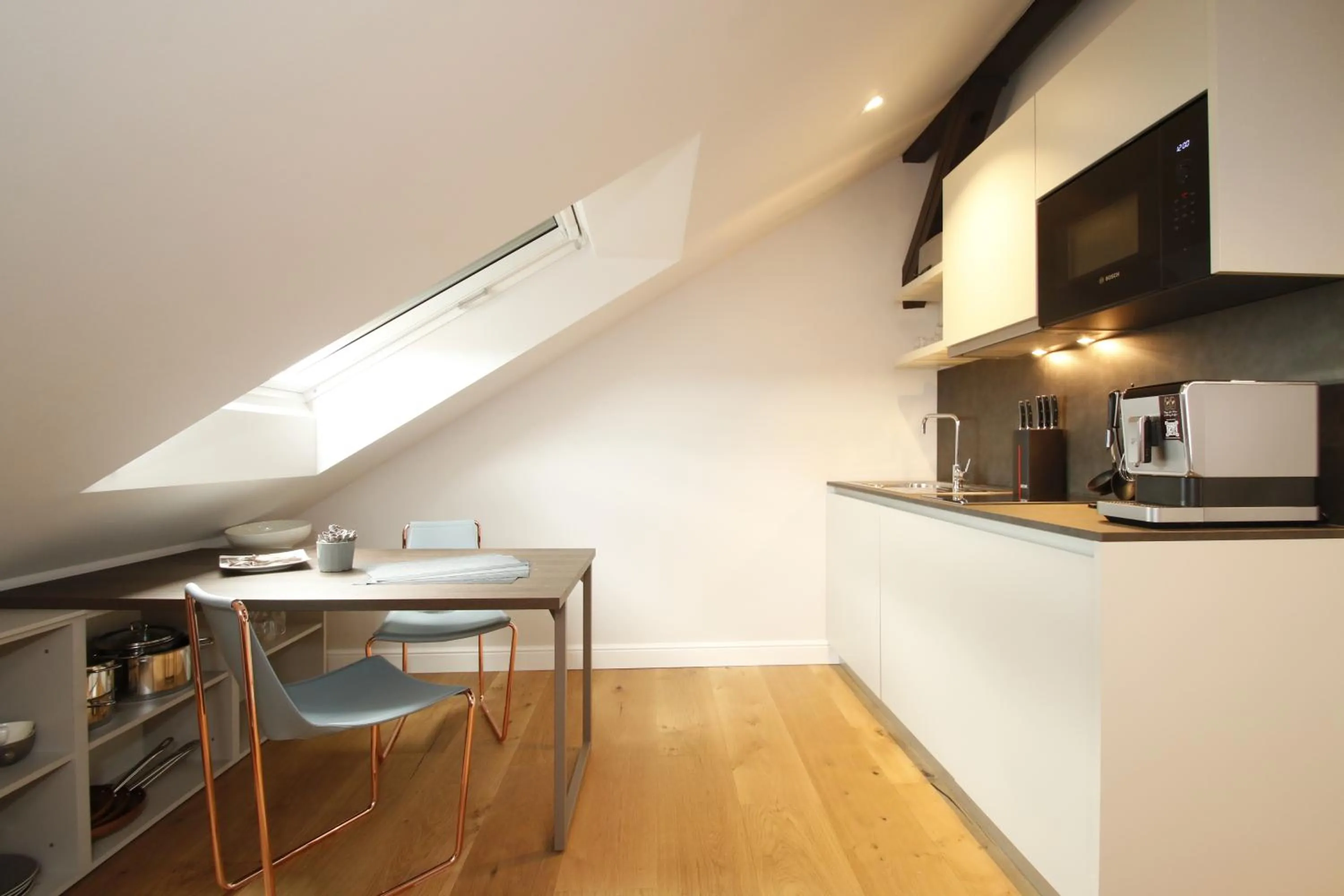 Kitchen or kitchenette in Amelie No 1 Hotel & Appartements