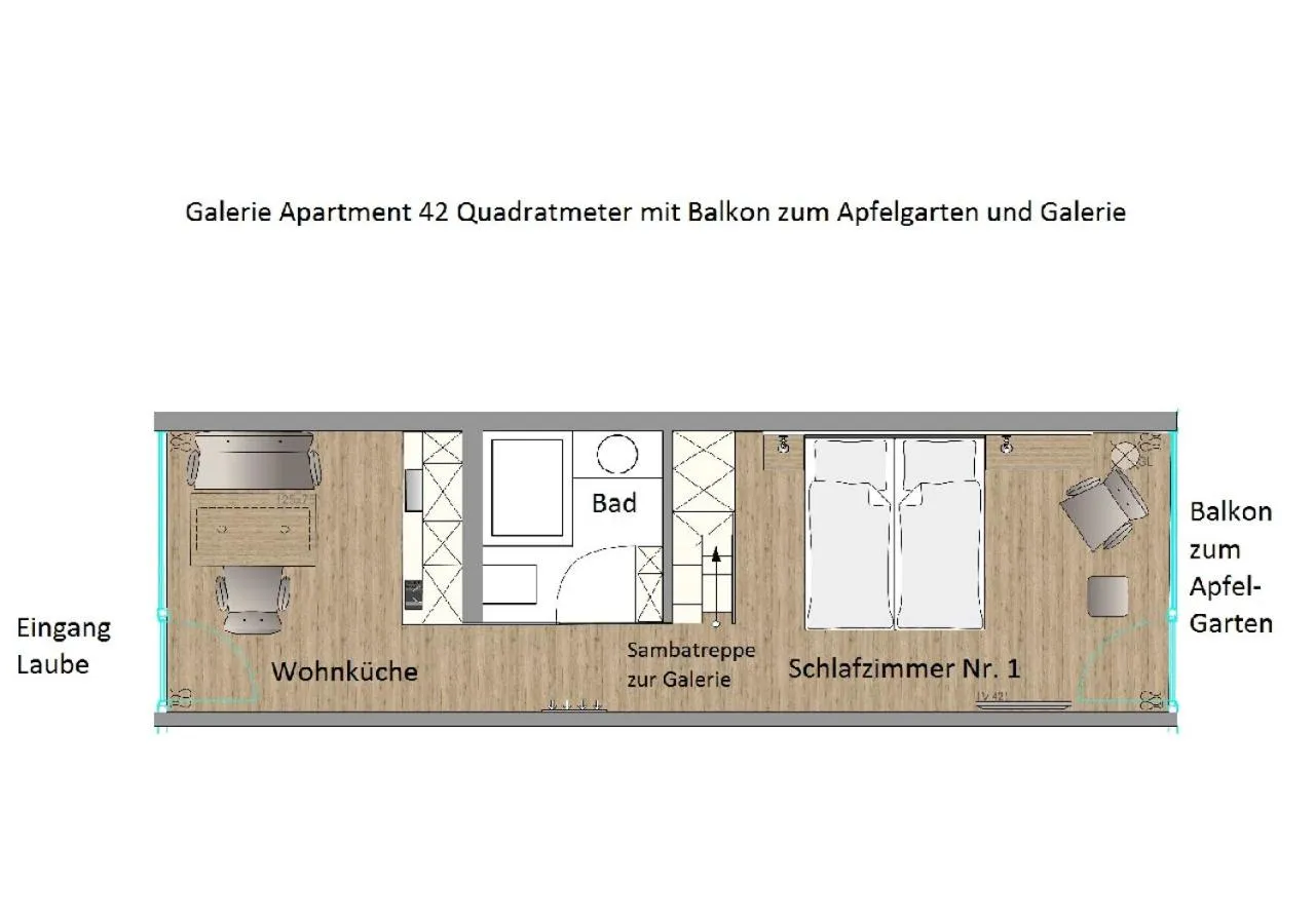 Floor plan in Ferienwohnungen Boardinghouse Bodensee