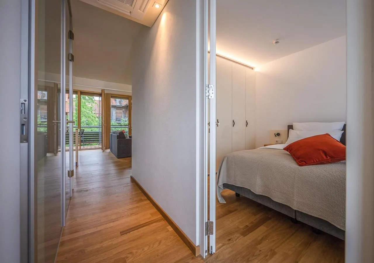 Bedroom, Bed in Ferienwohnungen Boardinghouse Bodensee