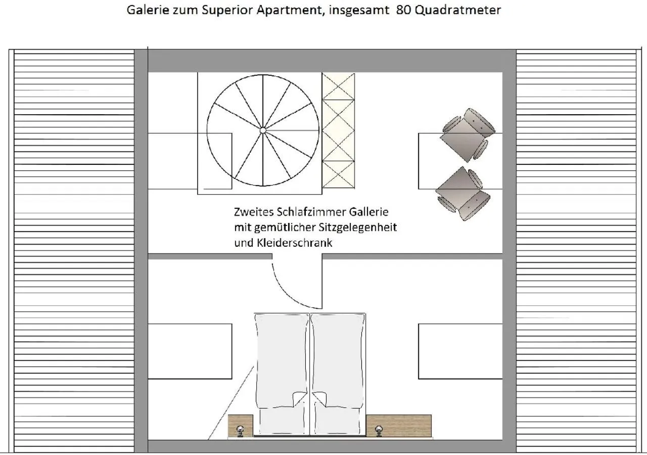 Floor plan in Ferienwohnungen Boardinghouse Bodensee