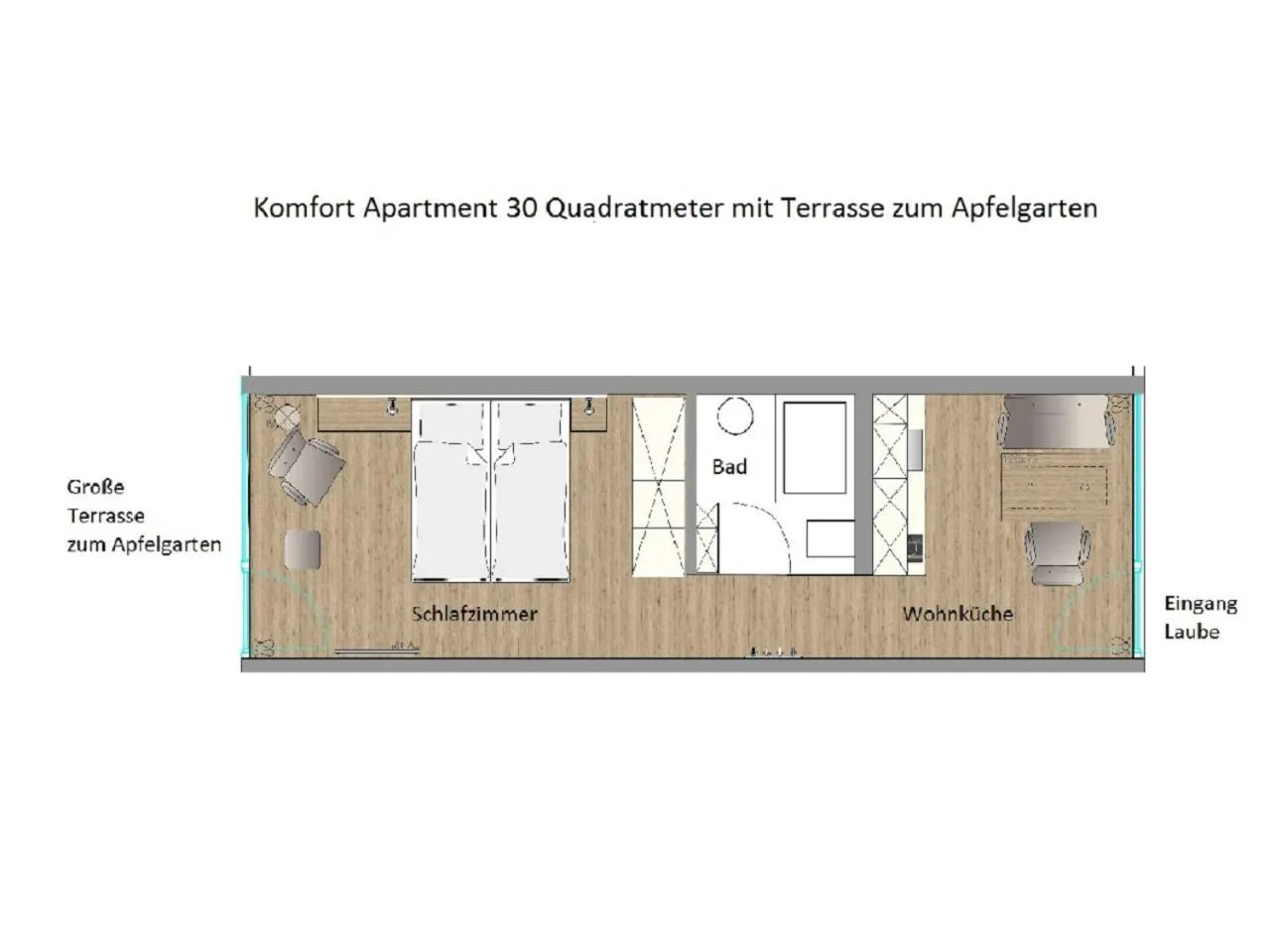 Floor plan in Ferienwohnungen Boardinghouse Bodensee