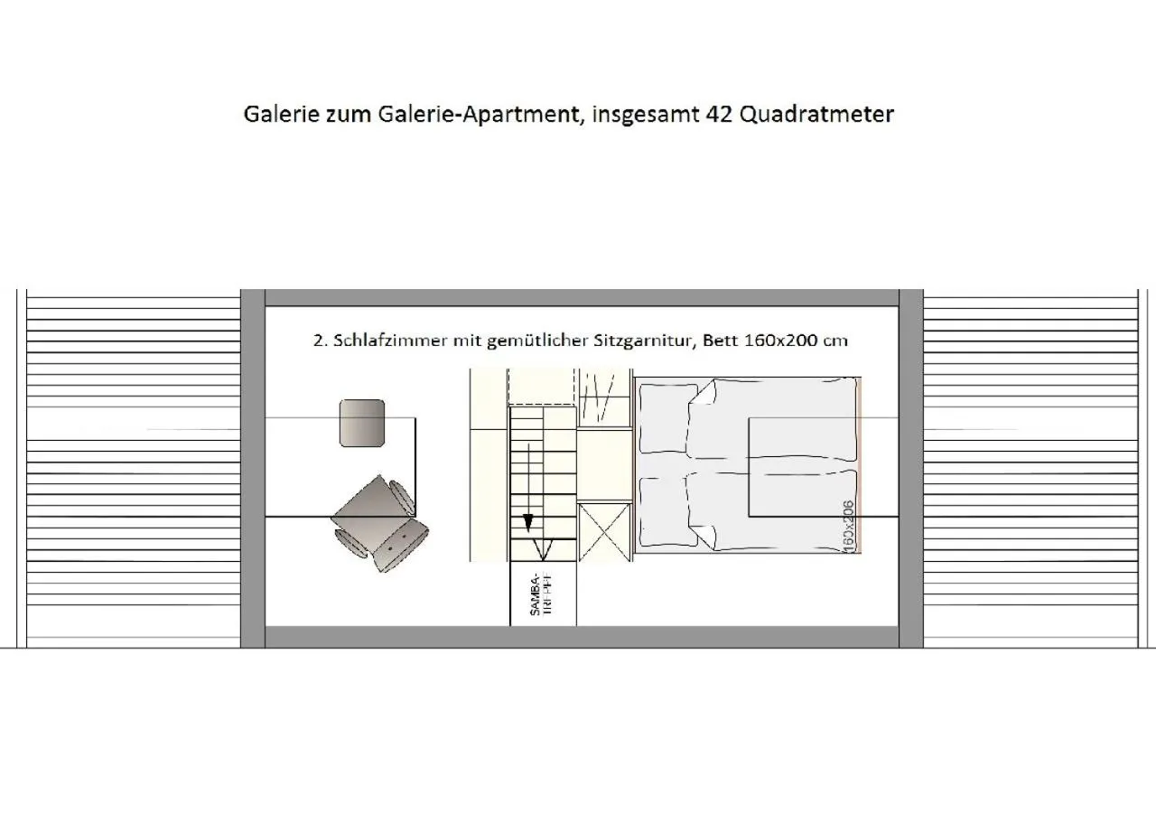 Floor plan in Ferienwohnungen Boardinghouse Bodensee