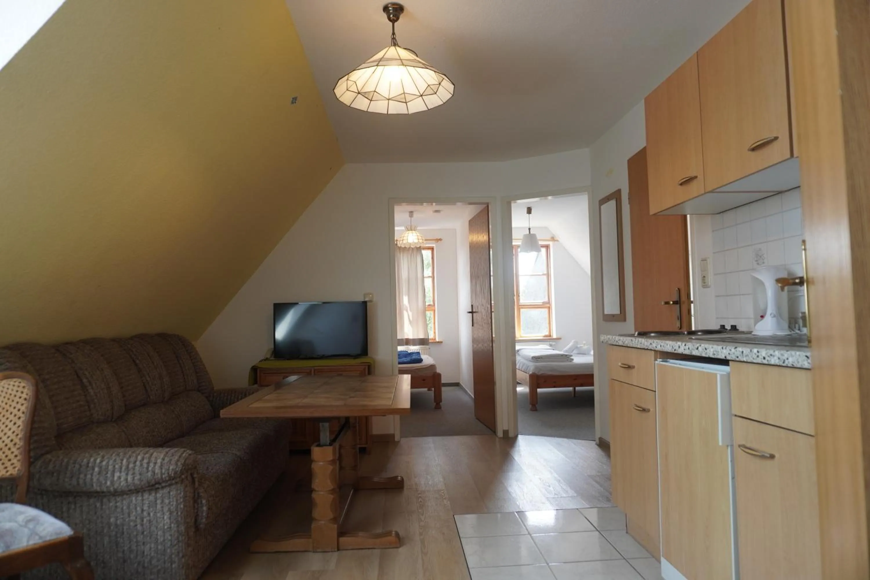 Kitchen or kitchenette in Alcor Hotel Feriendorf an der Ostsee