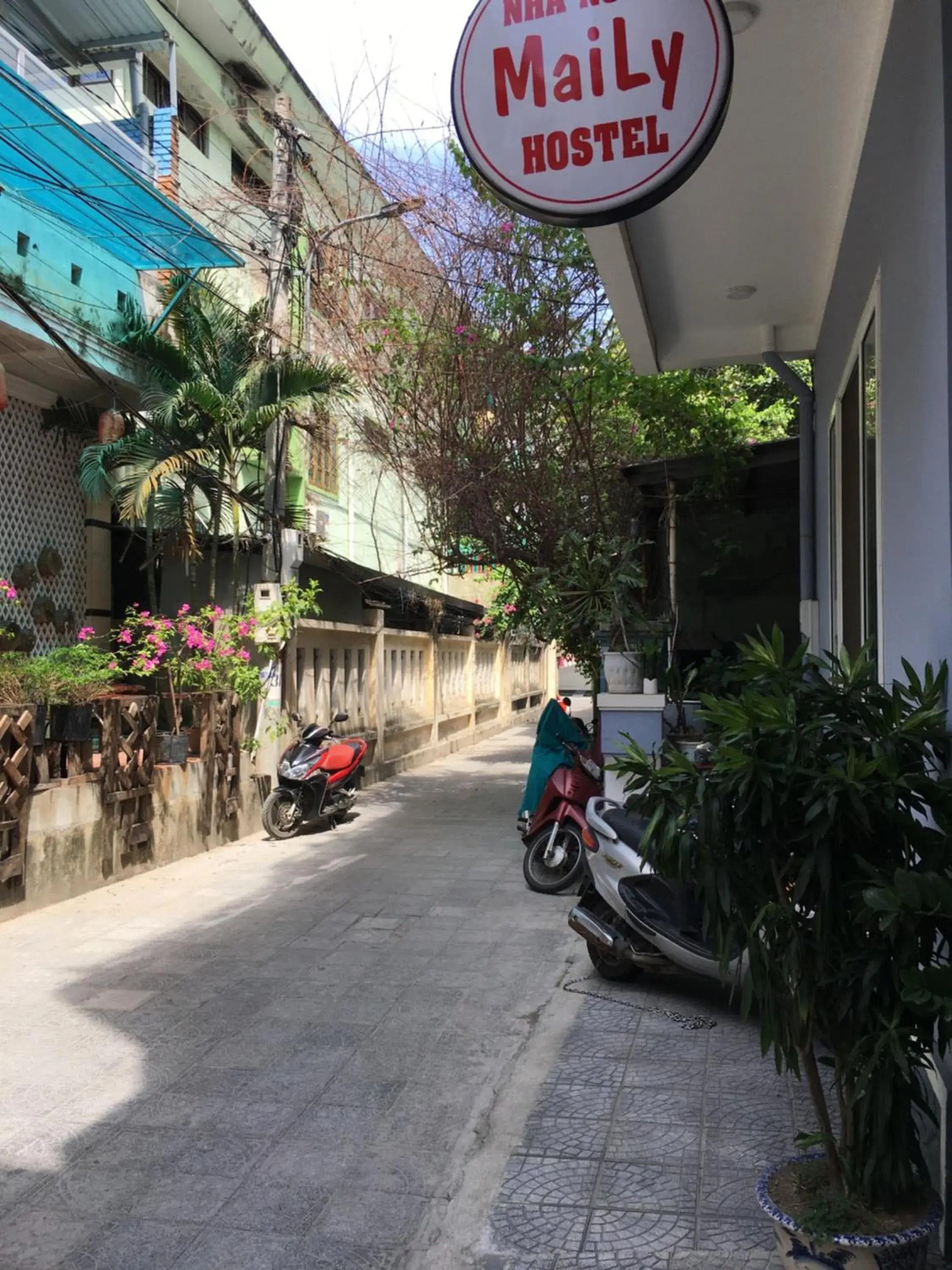 Quiet street view in Maily Hostel Quiet street view in Maily Hostel
