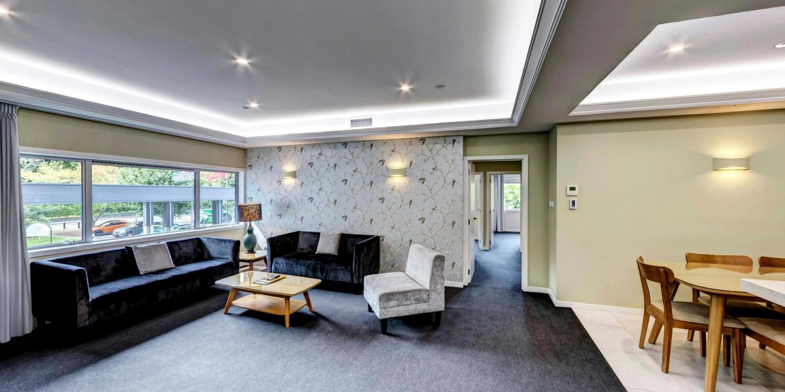 Living room in Rutherford Hotel Nelson - A Heritage Hotel