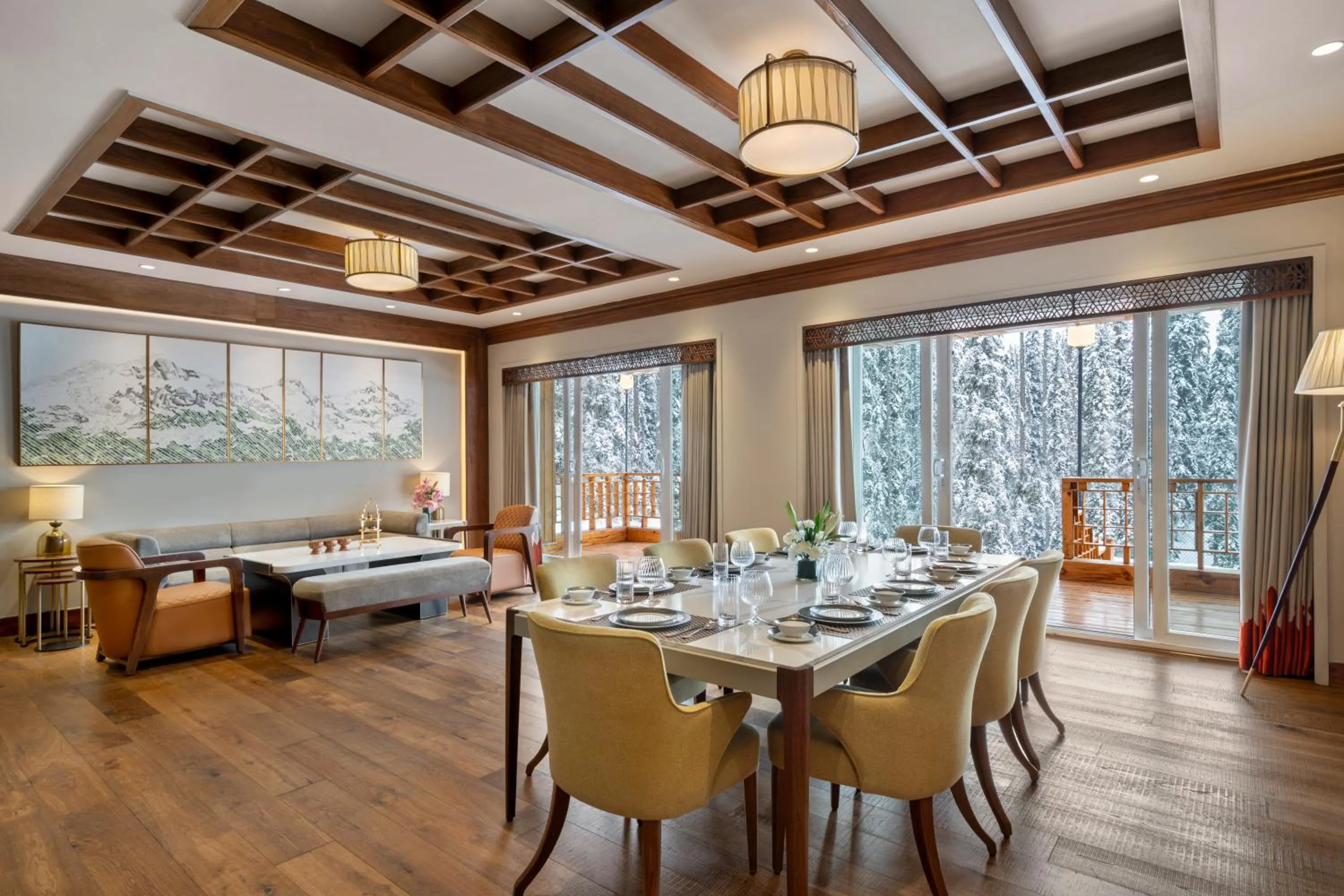 Living room in The Khyber Himalayan Resort & Spa