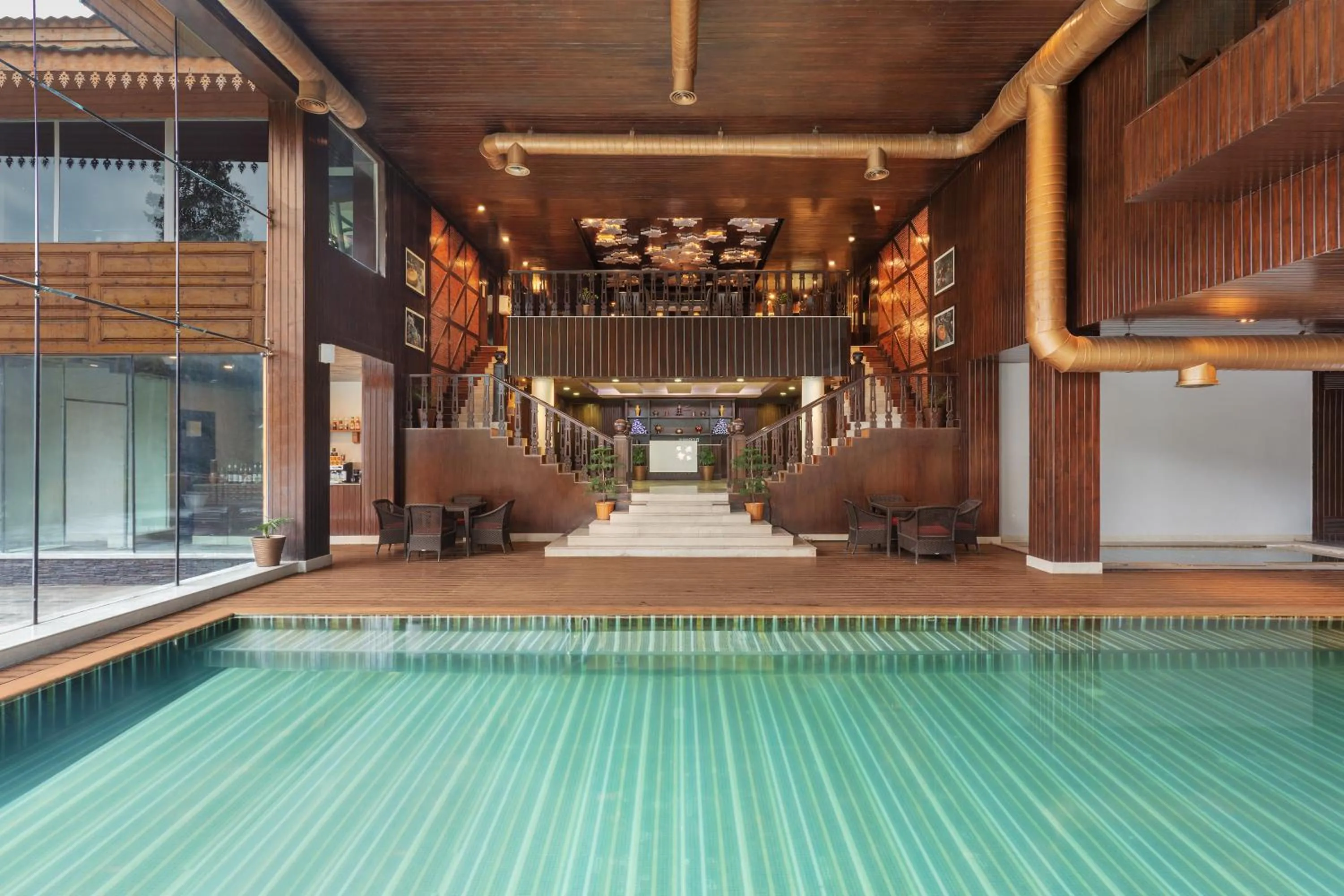 Pool view in The Khyber Himalayan Resort & Spa