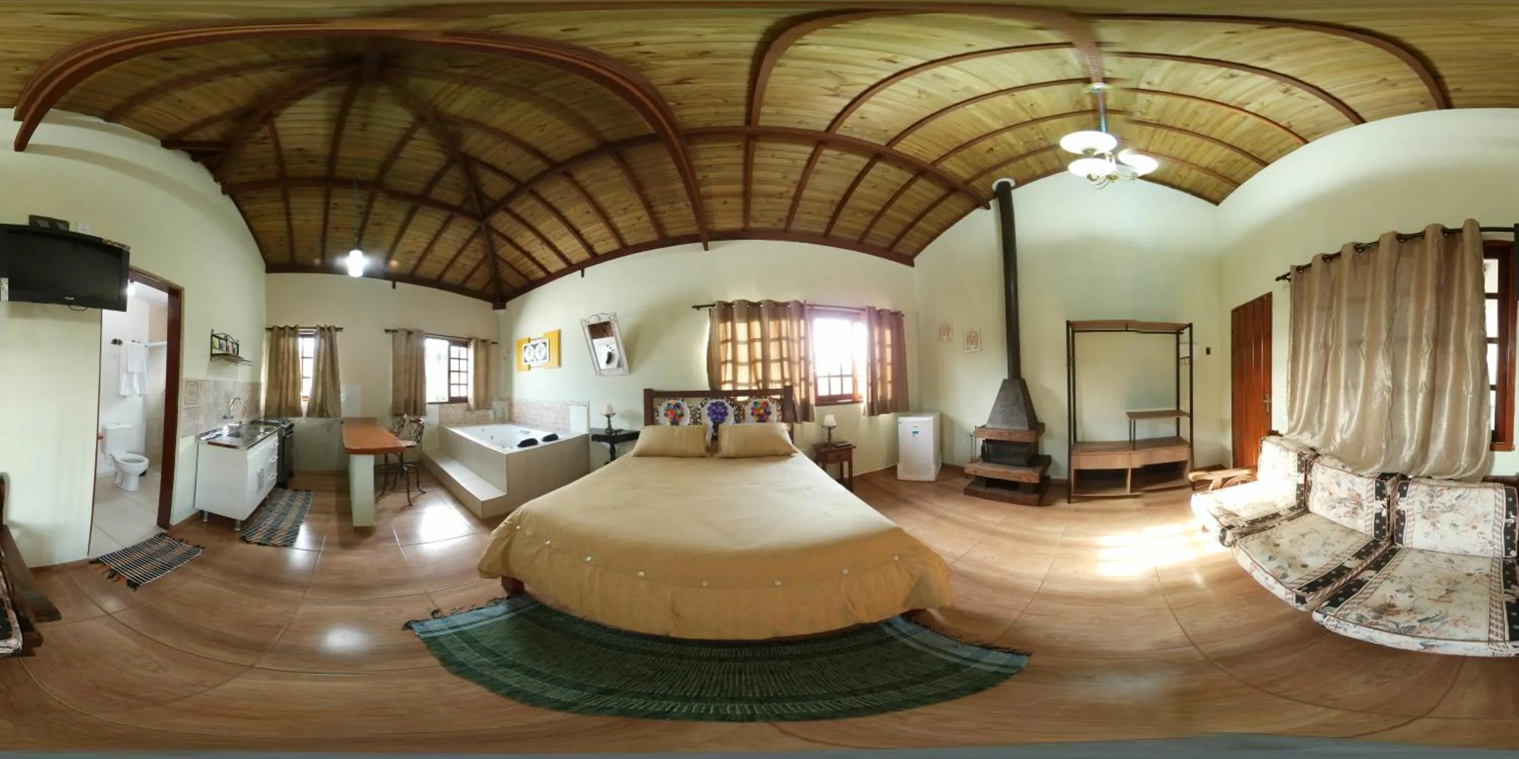 Bed in Pousada Chalés São Francisco