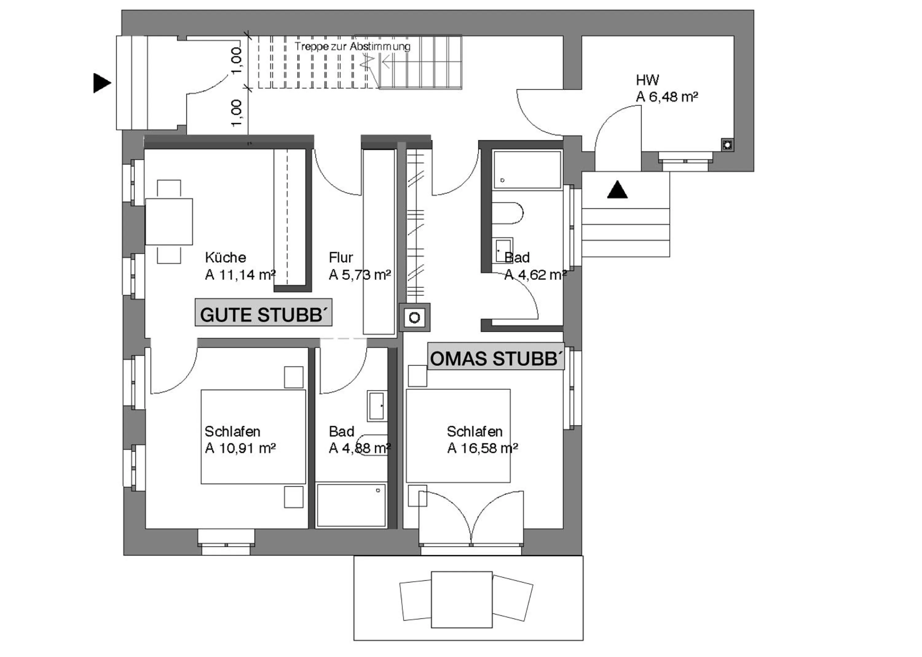 Floor plan in AD1716 apARTments Marktheidenfeld