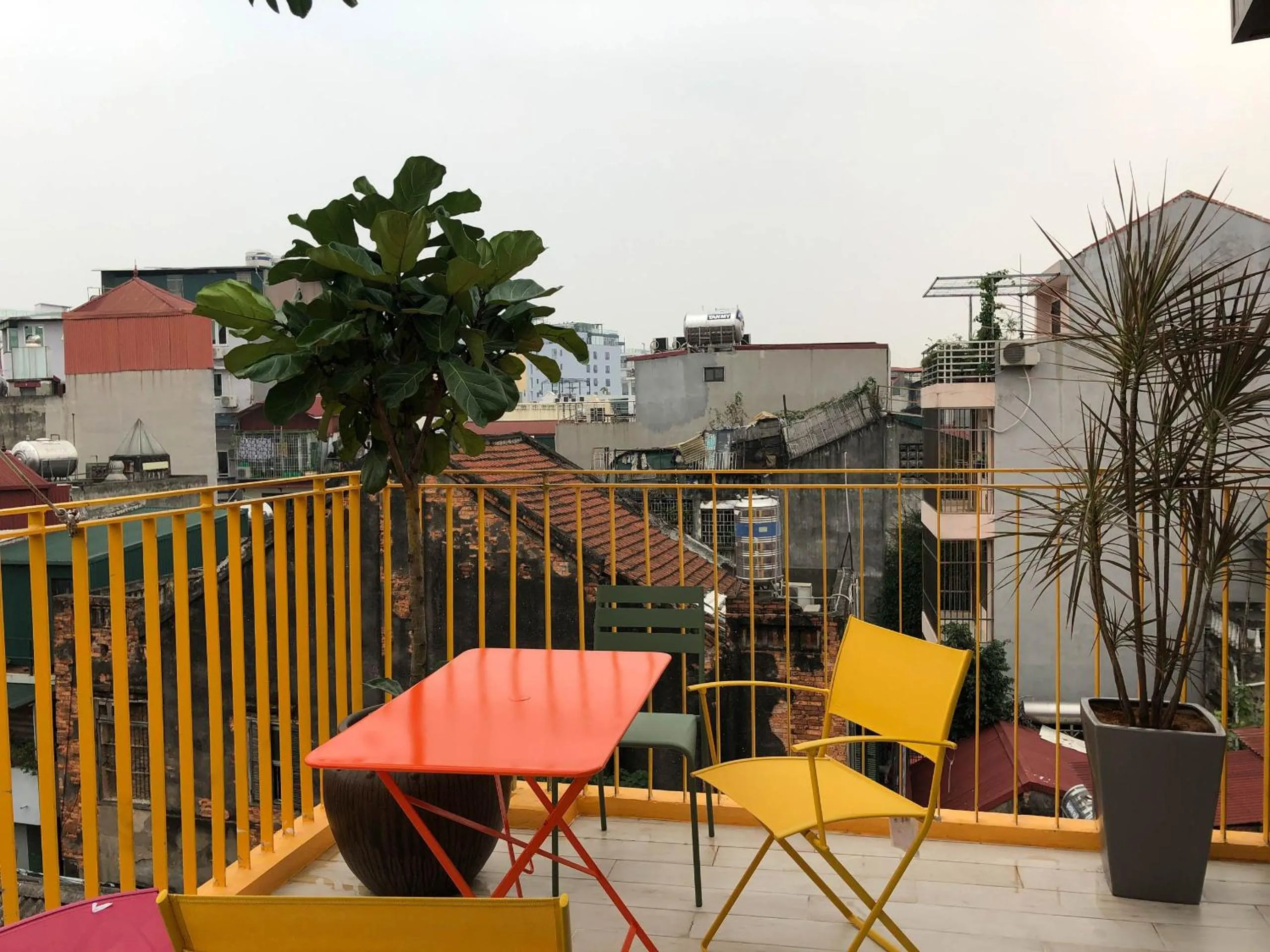 Patio in Hanoi Banana Hostel