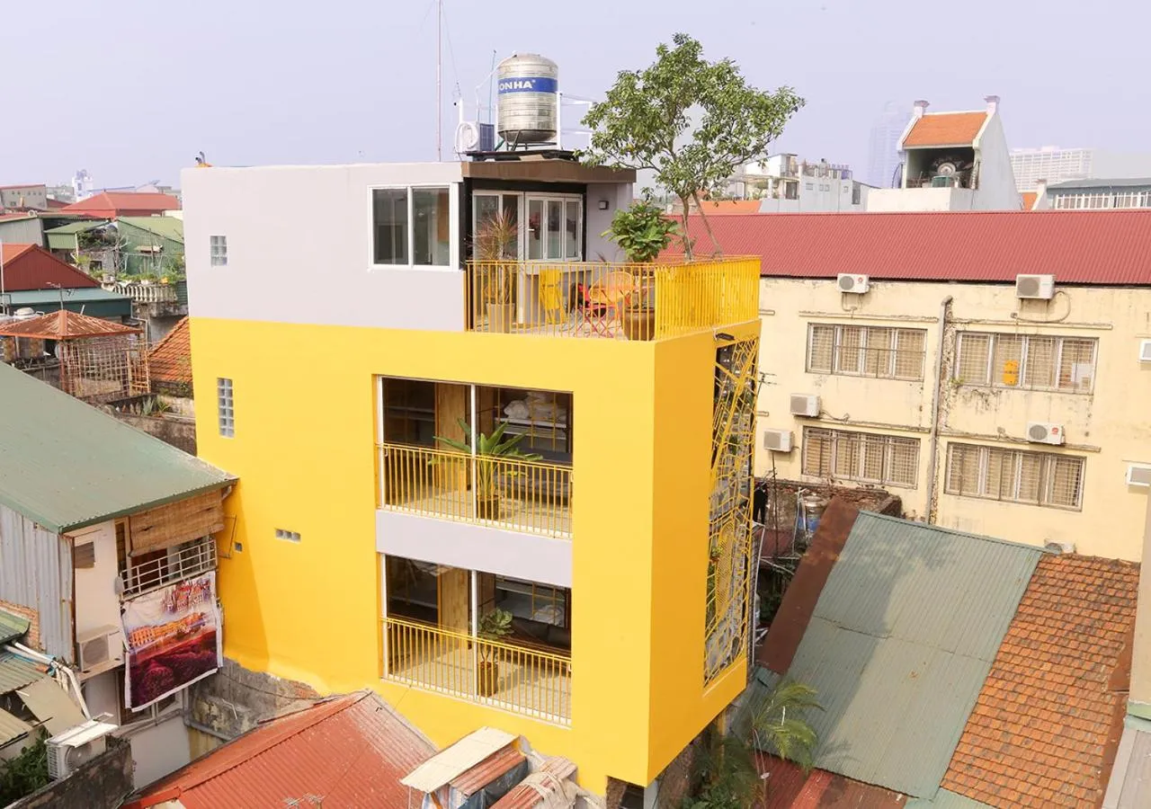 Bird's eye view in Hanoi Banana Hostel