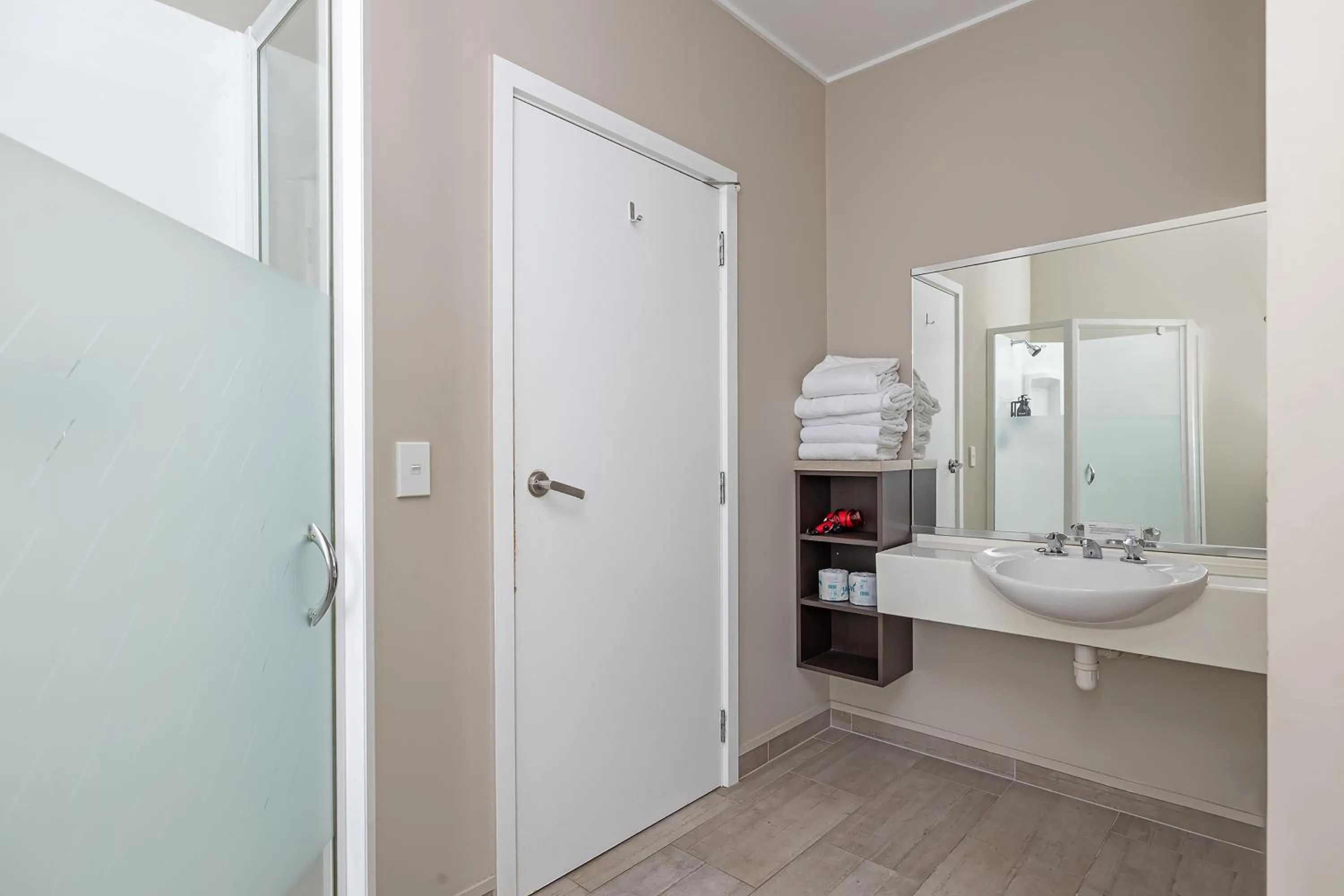 Shower in Copthorne Solway Park, Wairarapa