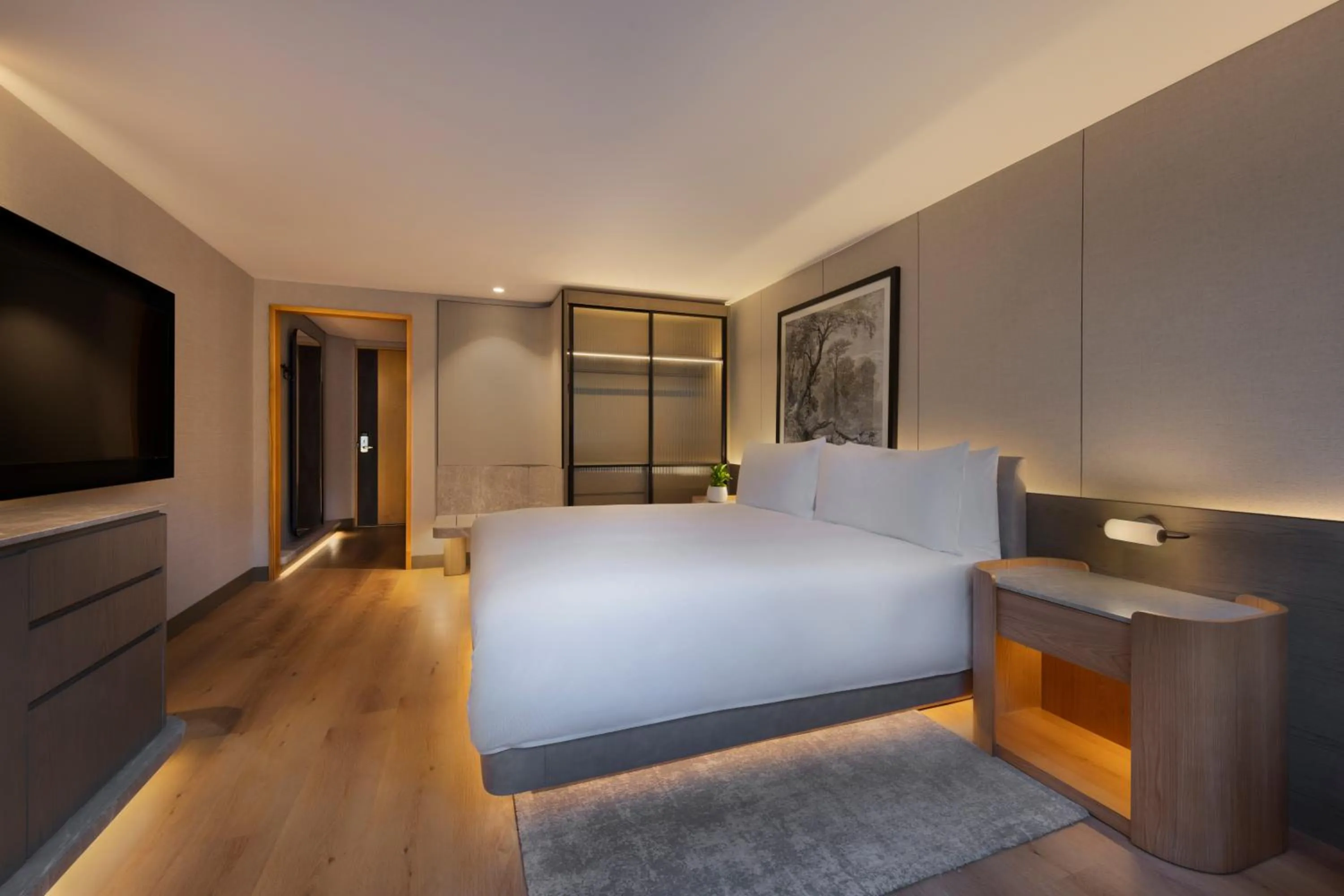 Bed in JW Marriott Auckland